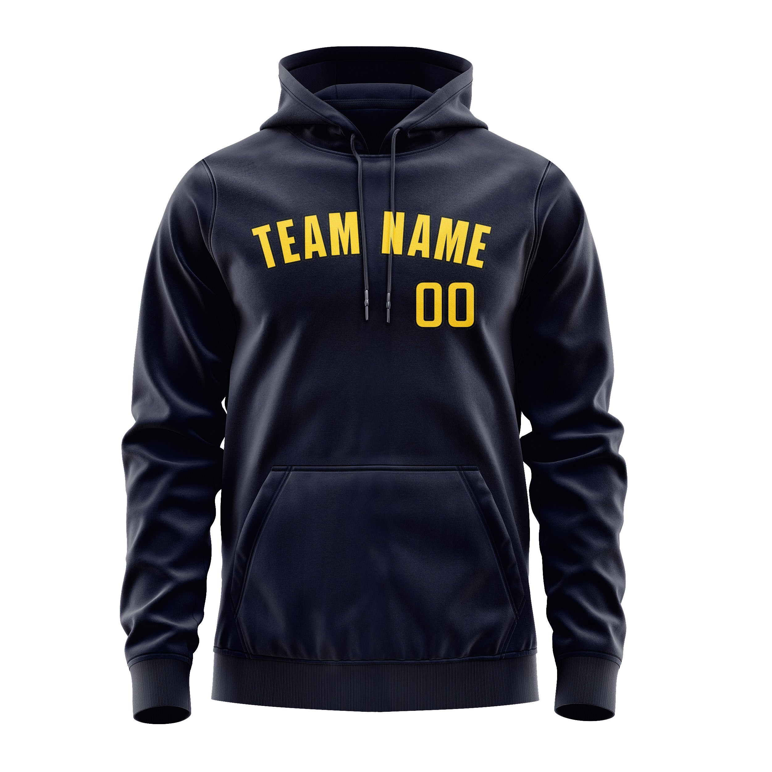 Maßgeschneidertes Stahlblau Gold Hoodie