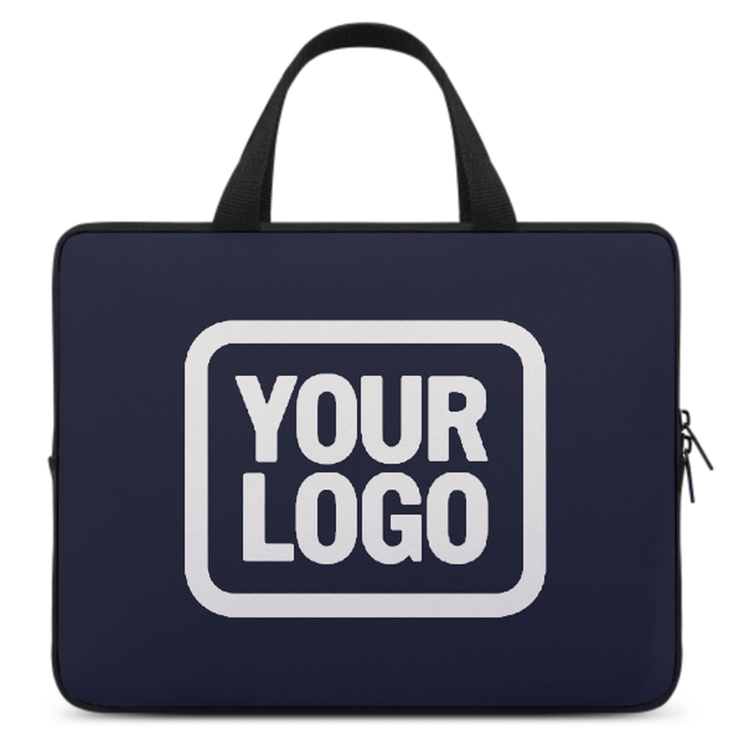 Maßgeschneidertes Stahlblau White Laptop Tasche