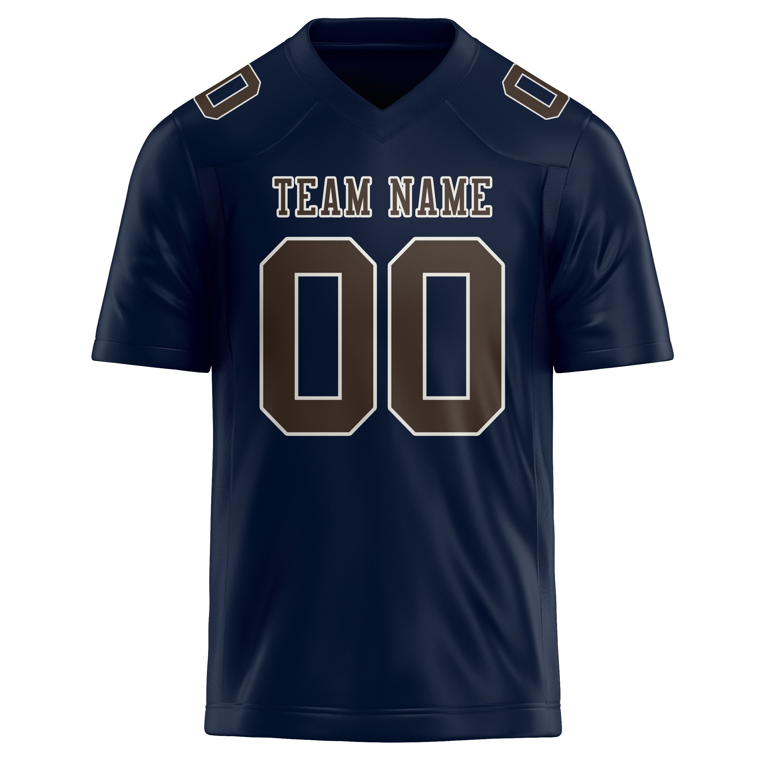 Maßgeschneidertes Professionelles Stahlblau Braun Rugbytrikot