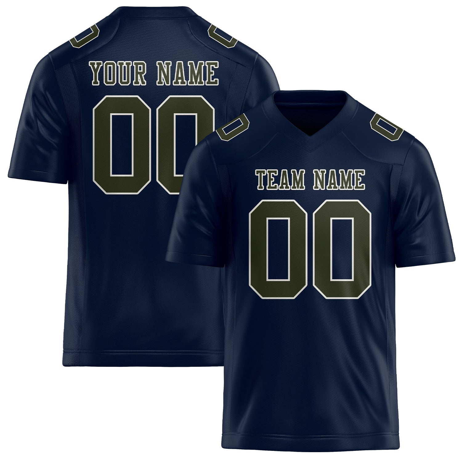 Maßgeschneidertes Professionelles Stahlblau Dunkles Oliv Rugbytrikot