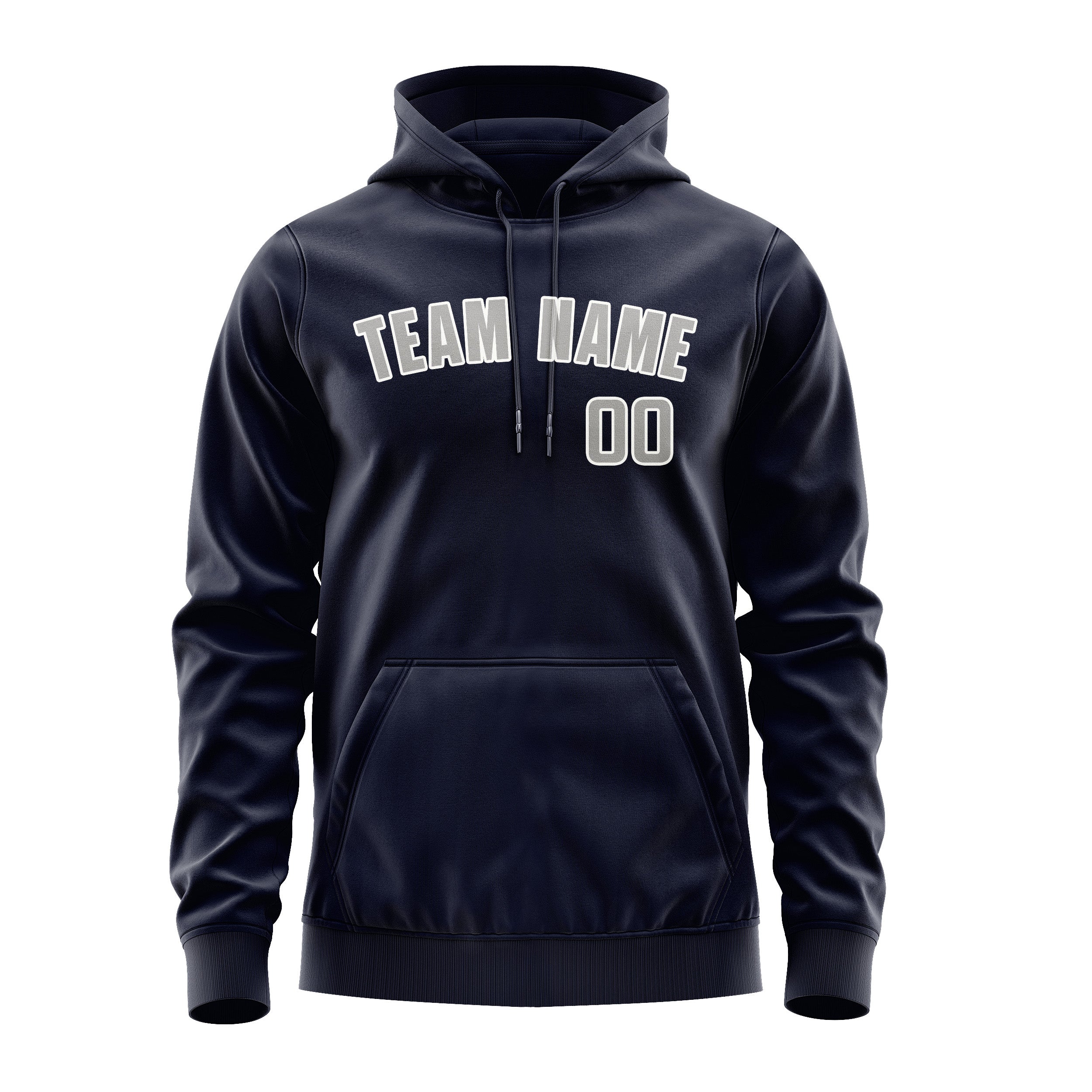 Maßgeschneidertes Stahlblau Grau Hoodie