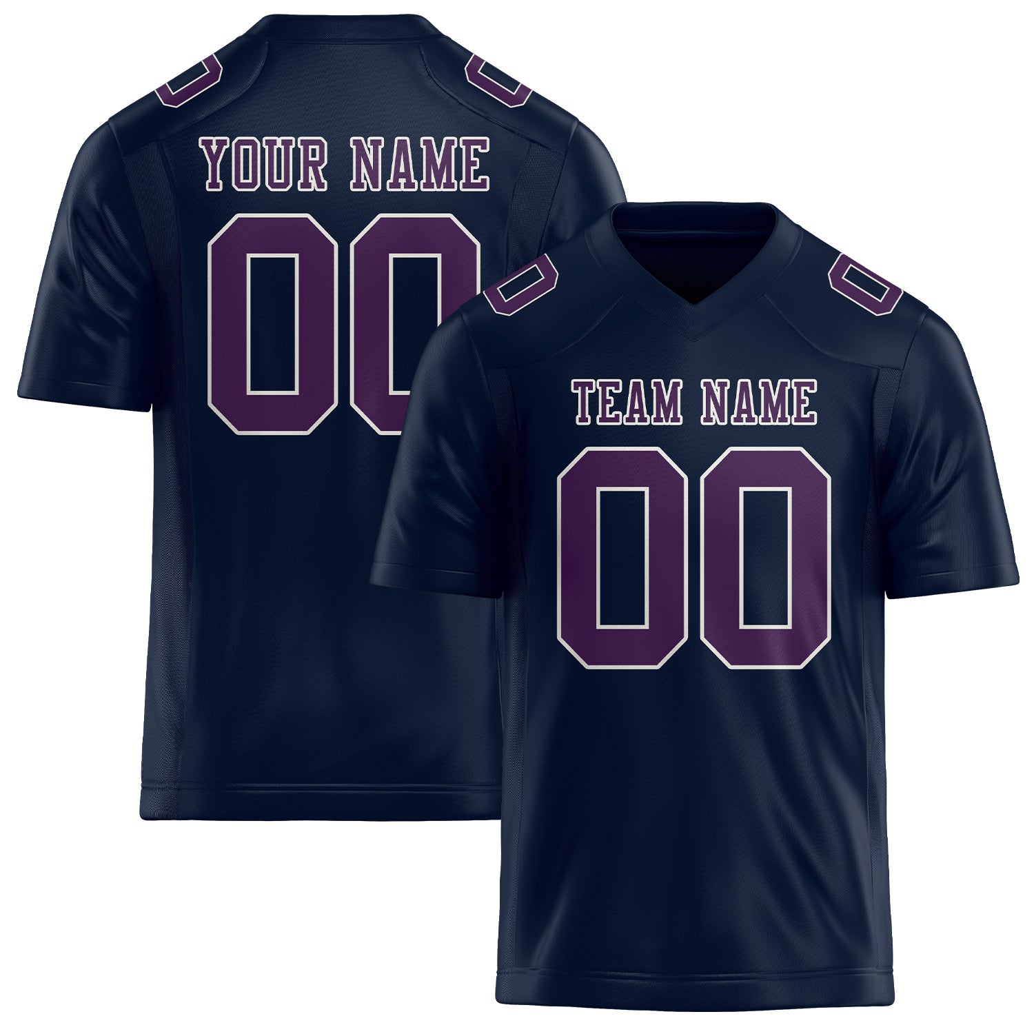 Maßgeschneidertes Professionelles Stahlblau Lila Rugbytrikot