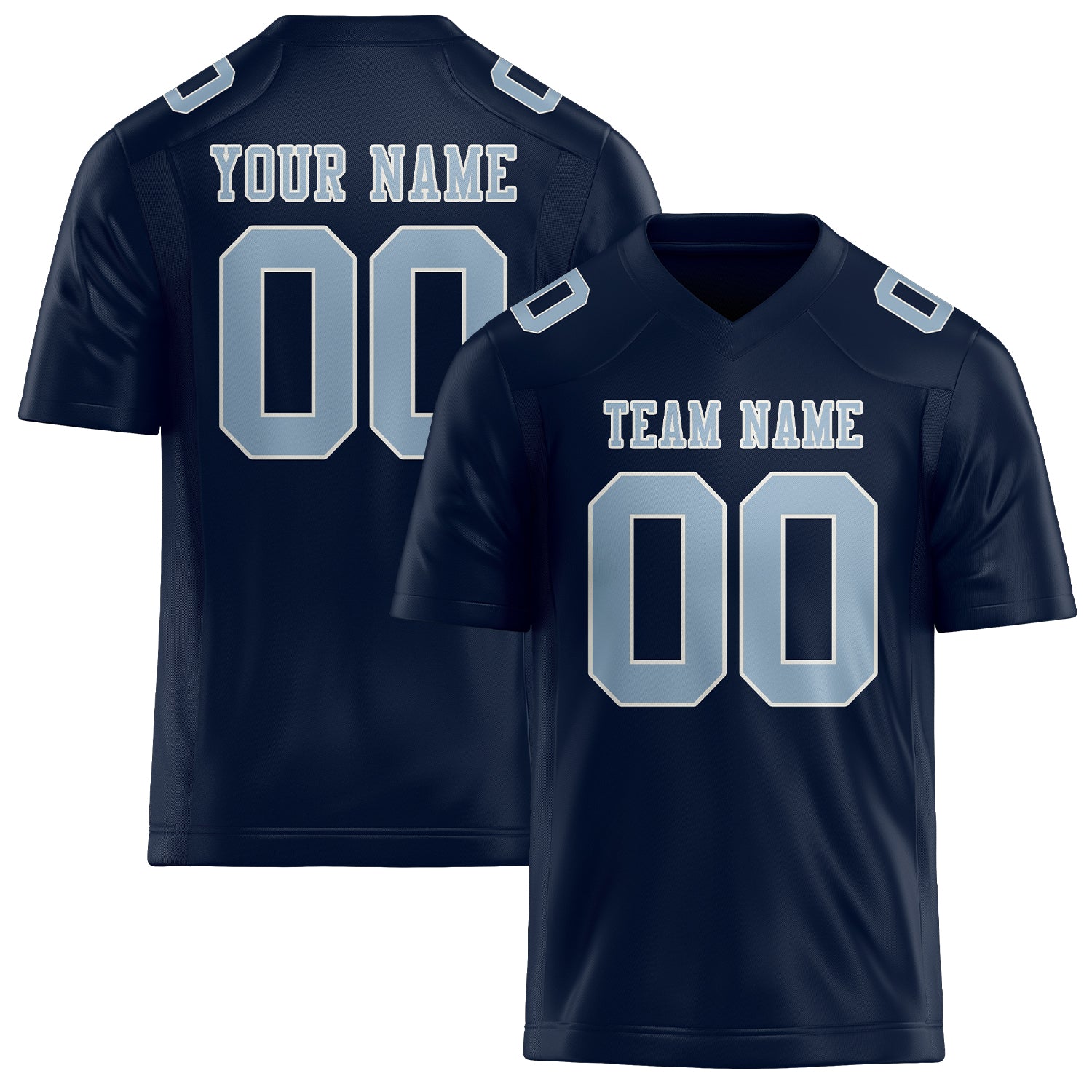 Maßgeschneidertes Professionelles Stahlblau Hellblau Rugbytrikot