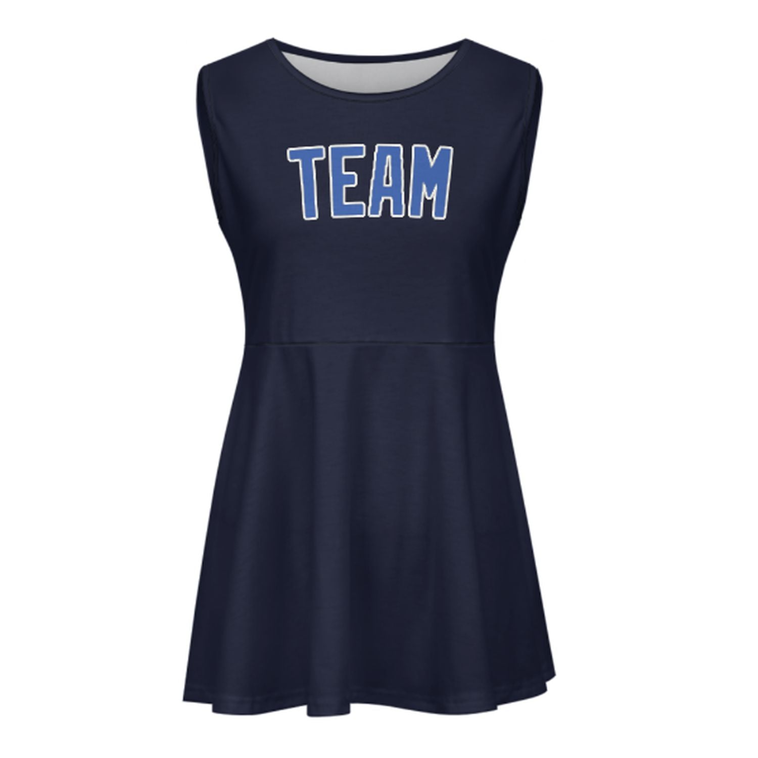 Maßgeschneidertes Stahlblau Himmelblau Cheerleader-Kleid