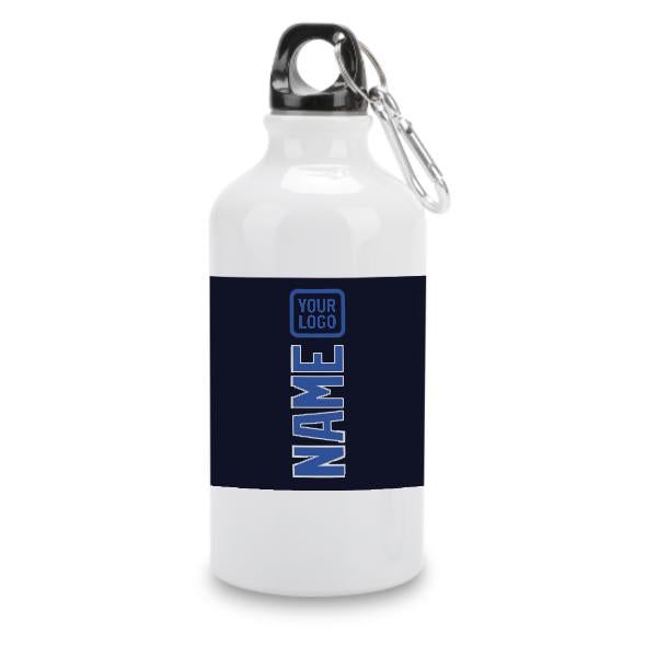Maßgeschneidertes Stahlblau Himmelblau Sportflasche