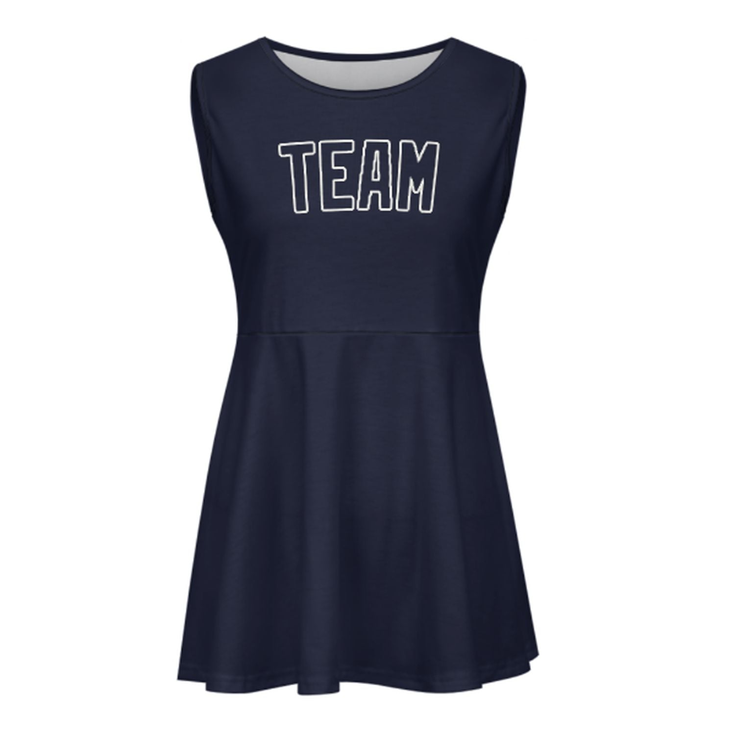Maßgeschneidertes Stahlblau Stahlblau Cheerleader-Kleid