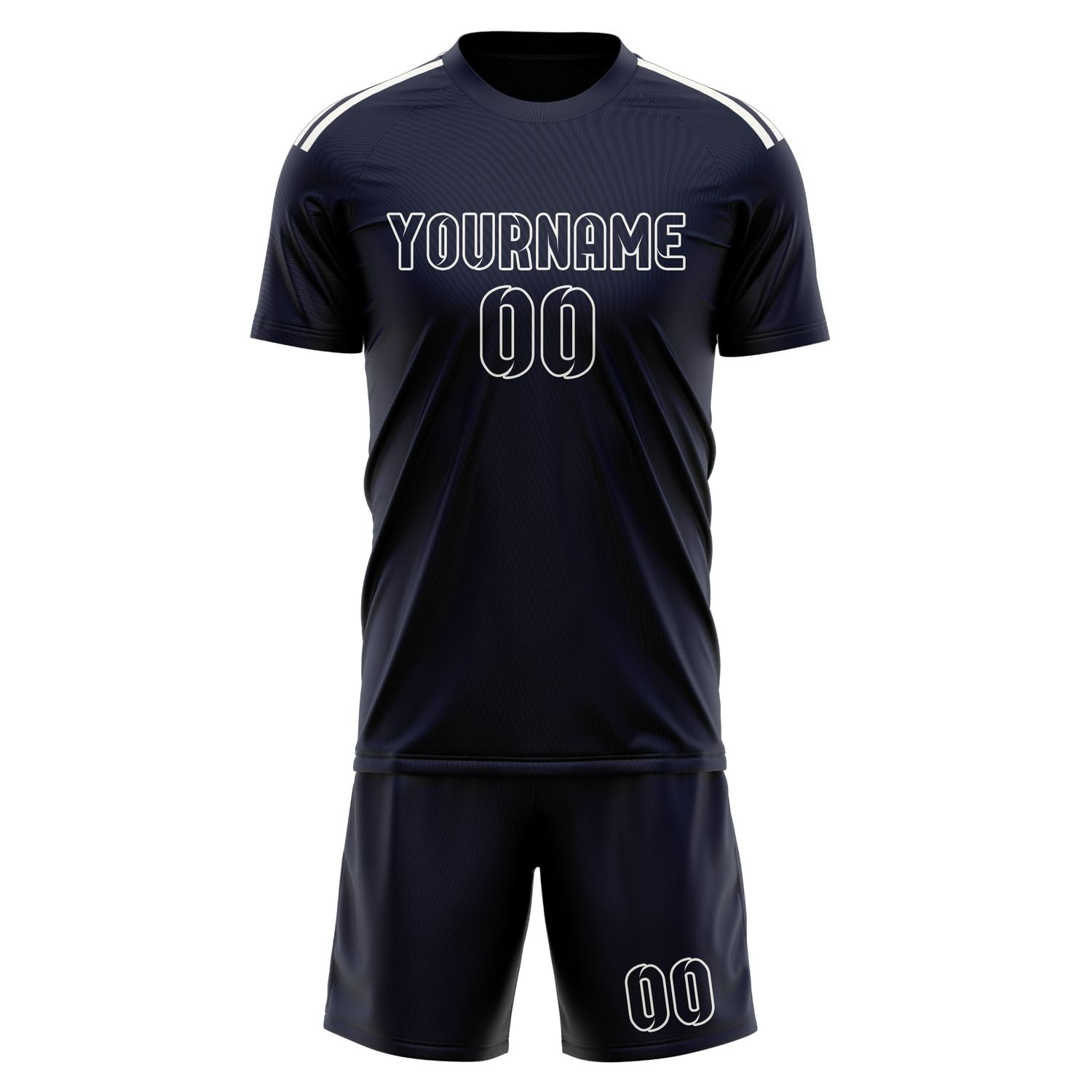 Maßgeschneidertes Professionelles Stahlblau Stahlblau Fußballtrikot-Set