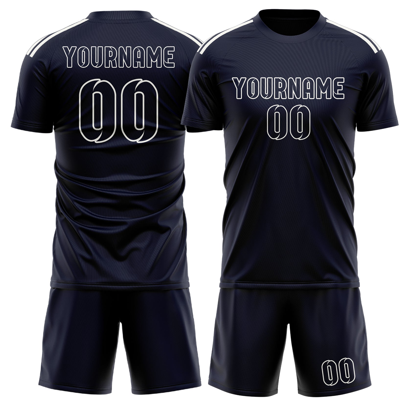 Maßgeschneidertes Professionelles Stahlblau Stahlblau Fußballtrikot-Set