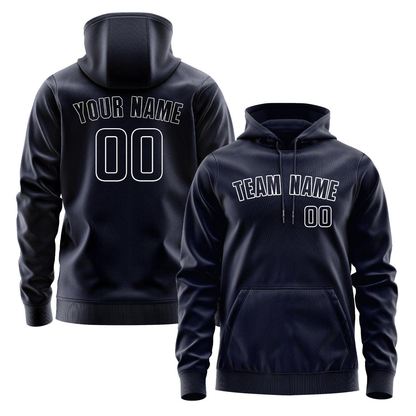 Maßgeschneidertes Stahlblau Stahlblau Hoodie