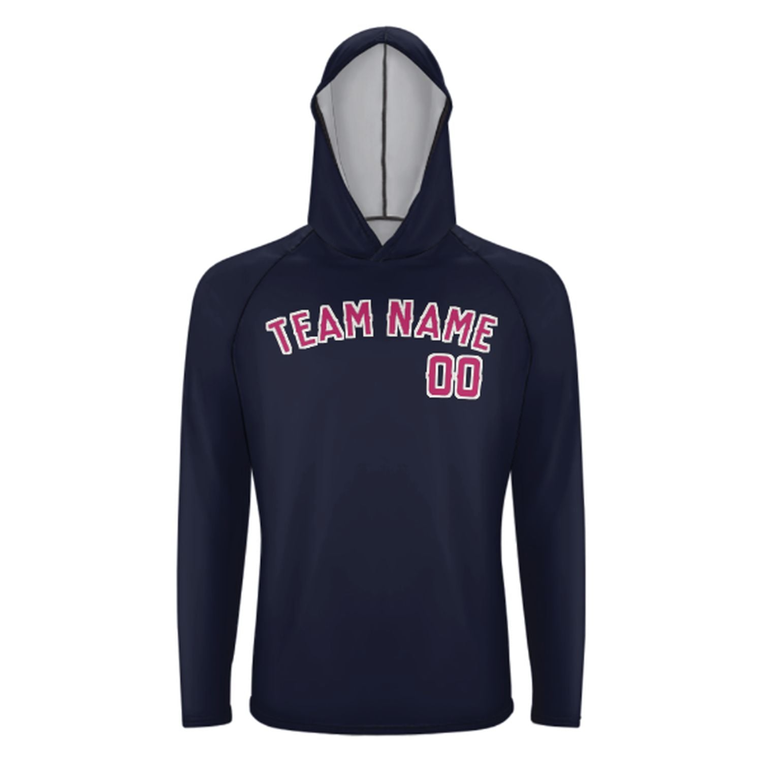Maßgeschneidertes Stahlblau Rosarot UV-Hoodie
