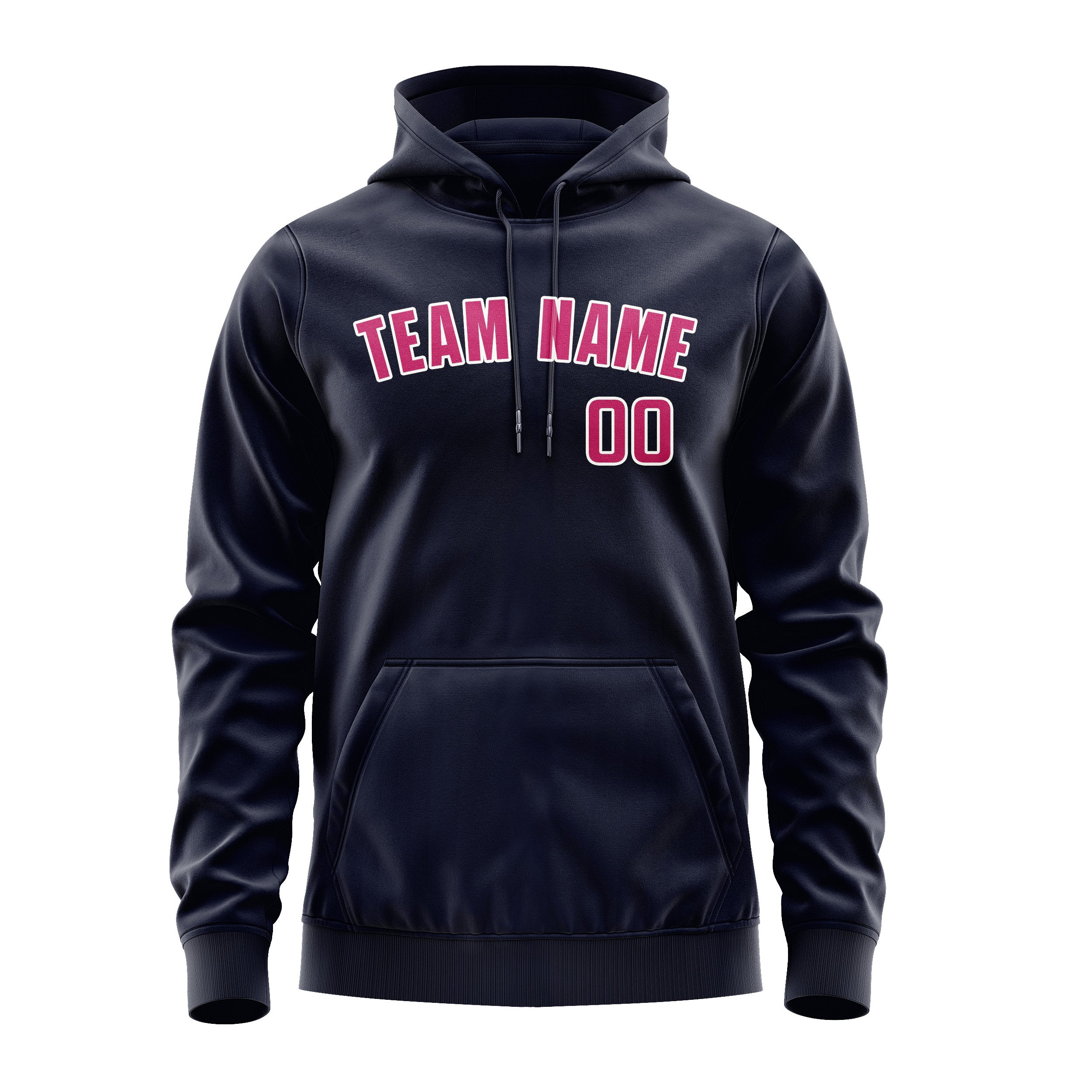 Maßgeschneidertes Stahlblau Rosarot Hoodie