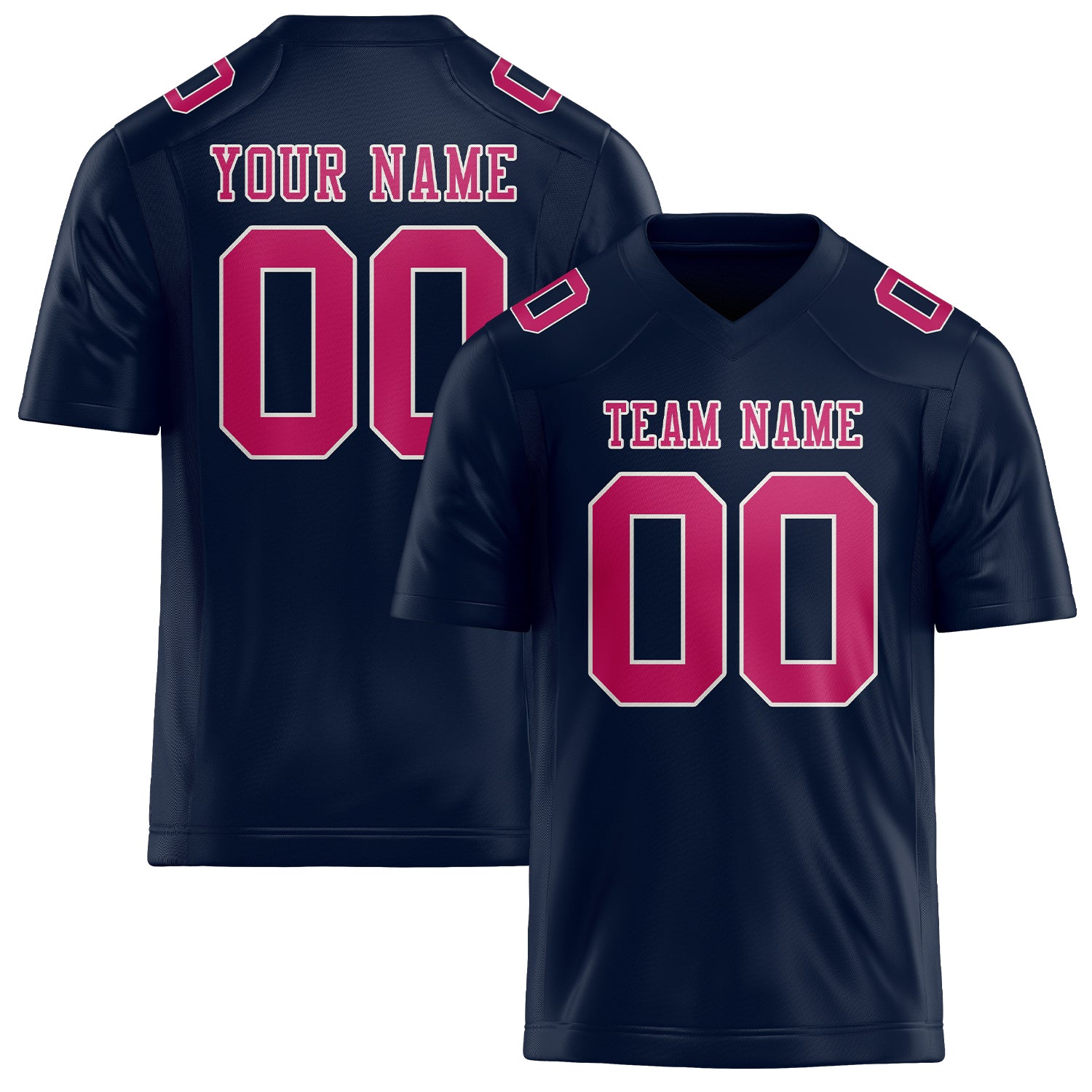 Maßgeschneidertes Professionelles Stahlblau Rosarot Rugbytrikot