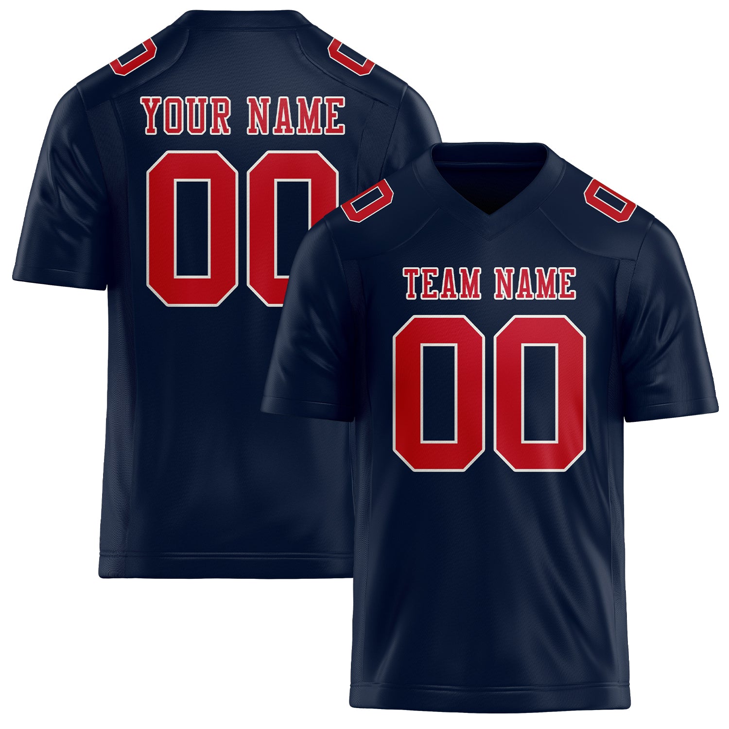 Maßgeschneidertes Professionelles Stahlblau Rot Rugbytrikot