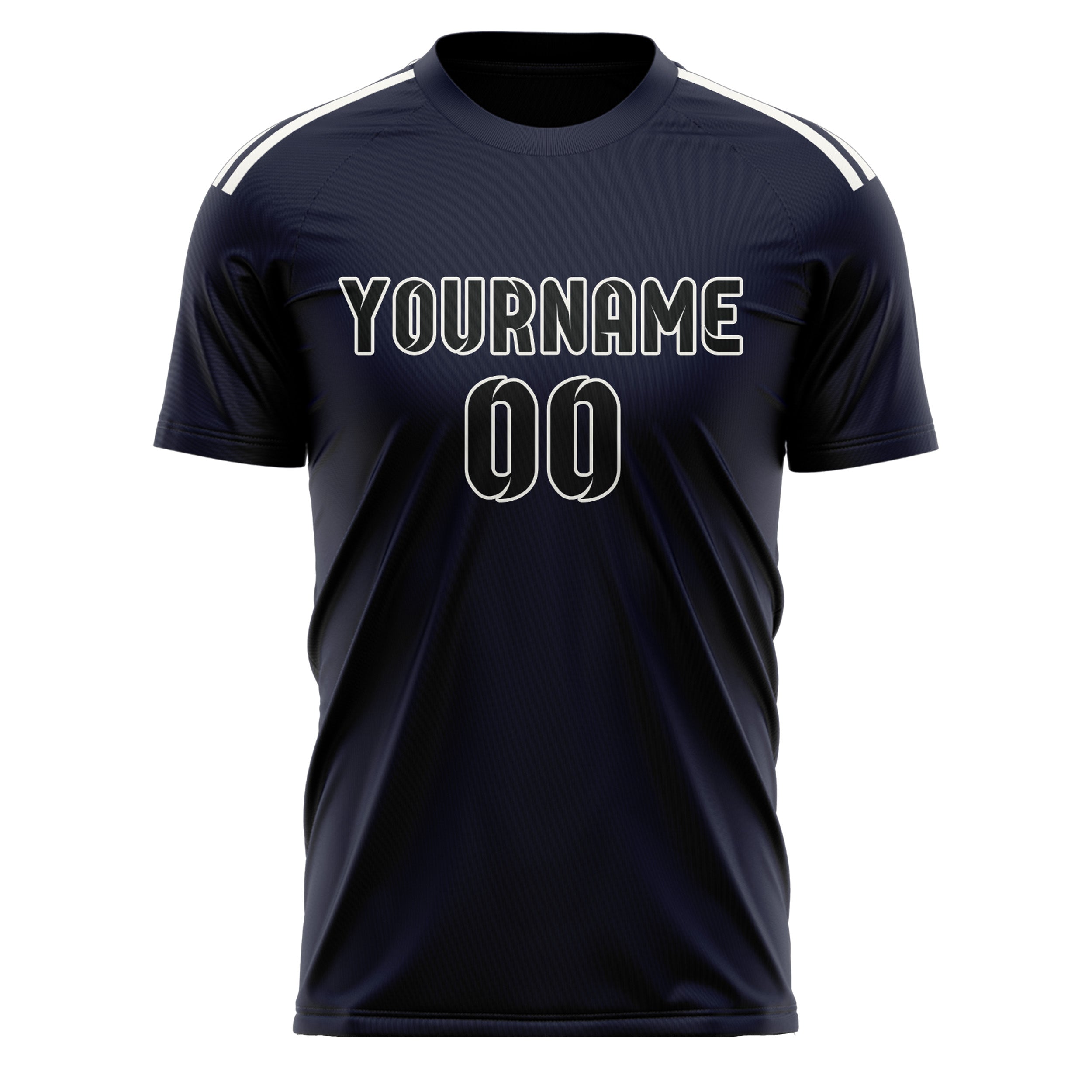 Benutzerdefiniertes Professionelles Stahlblau Schwarz Fußballtrikot