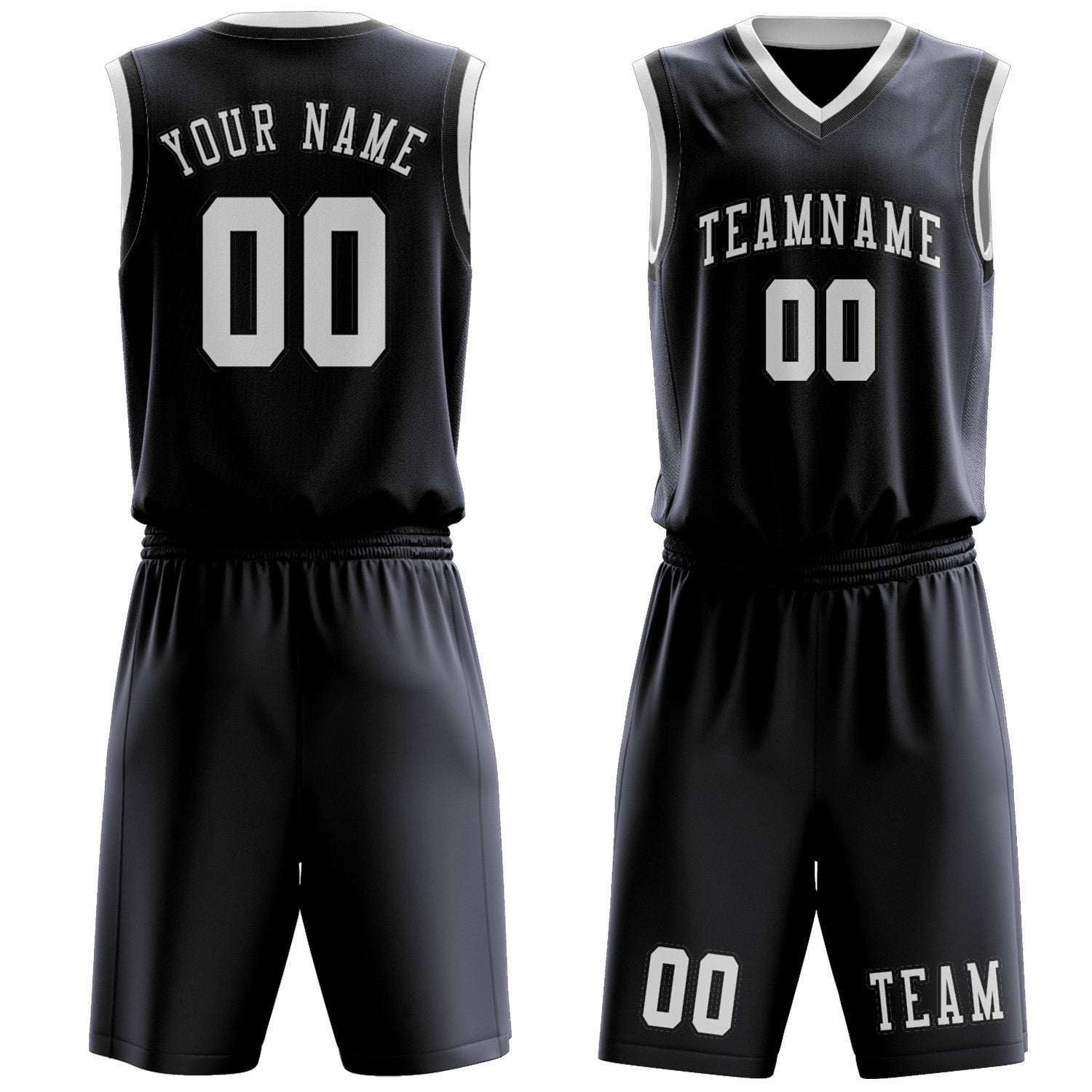 Benutzerdefiniertes Professionelles Stahlblau Weiß Basketballtrikot-Set