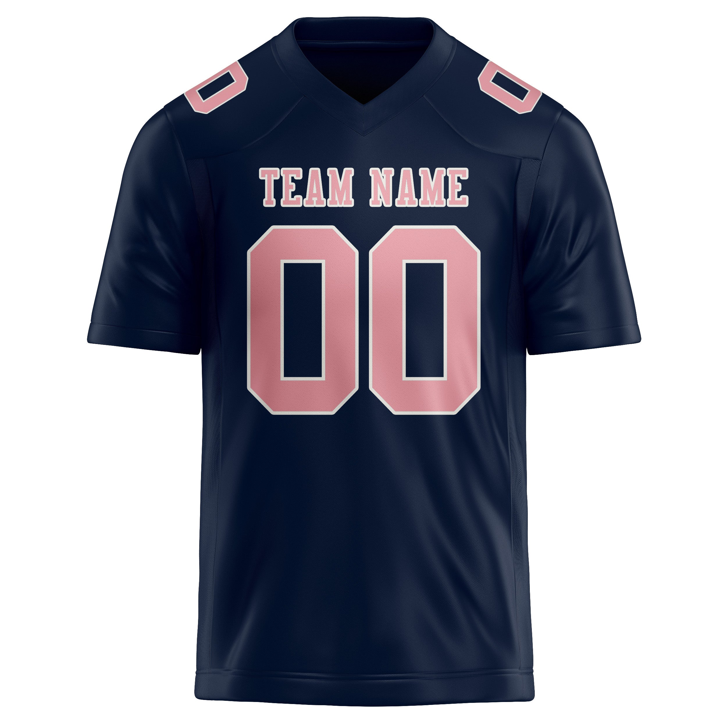 Maßgeschneidertes Professionelles Stahlblau Rosa Rugbytrikot
