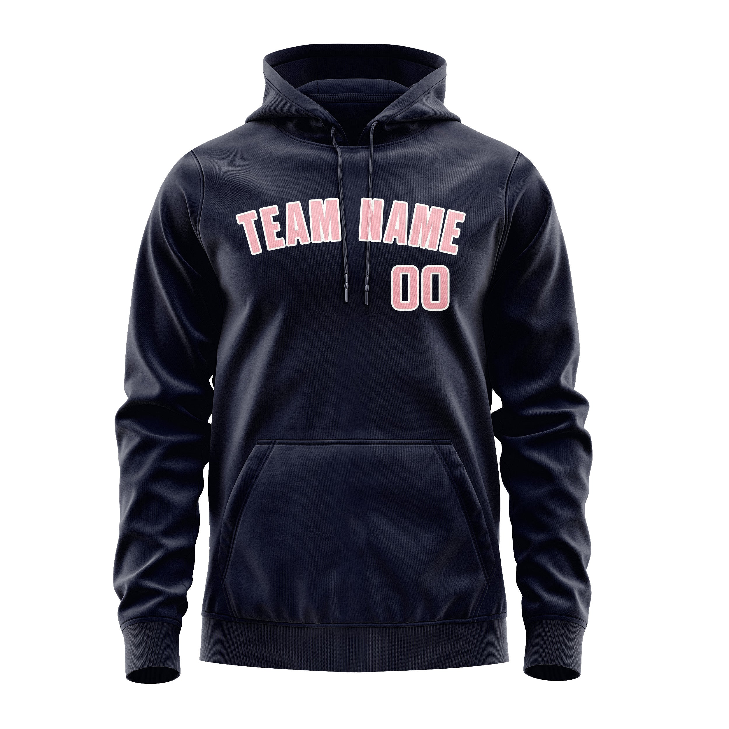Maßgeschneidertes Stahlblau Rosa Hoodie