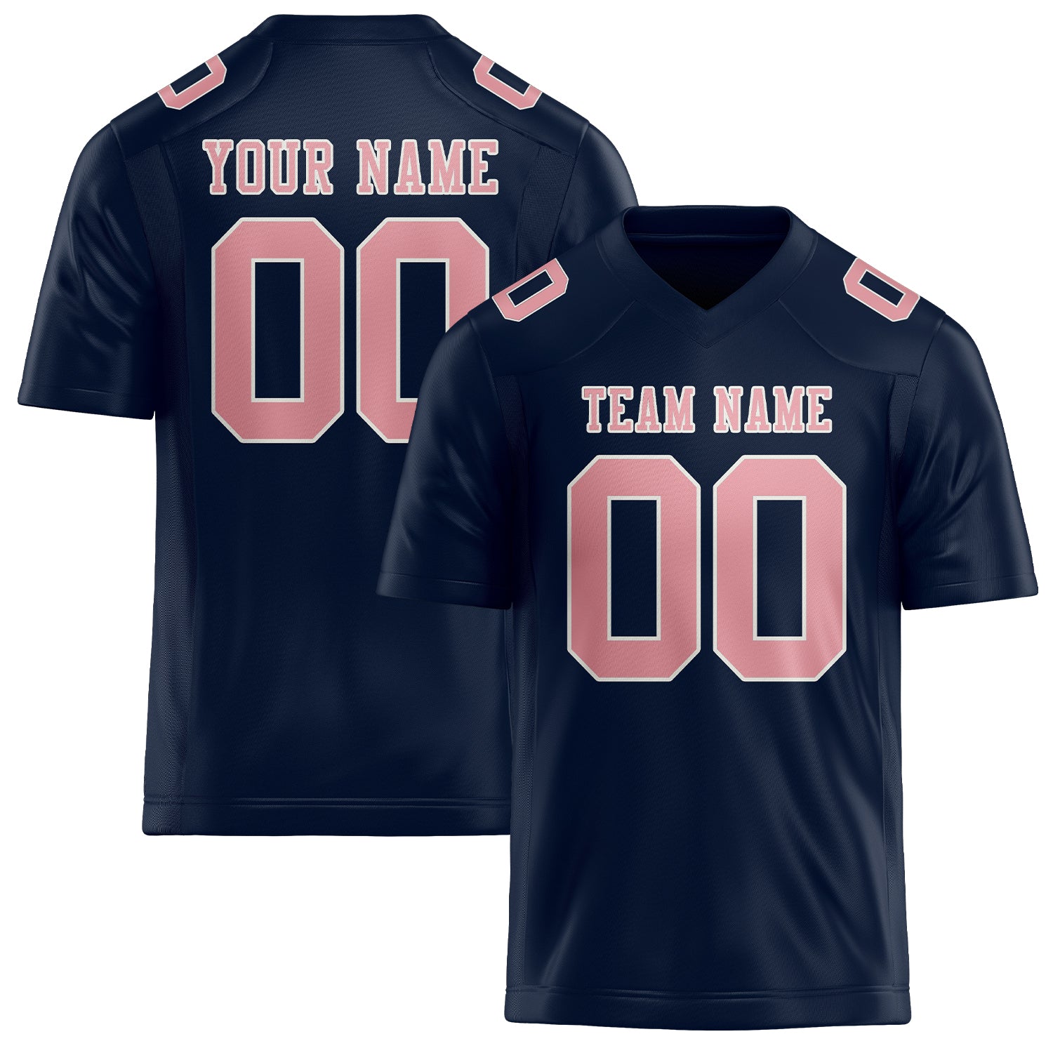Maßgeschneidertes Professionelles Stahlblau Rosa Rugbytrikot