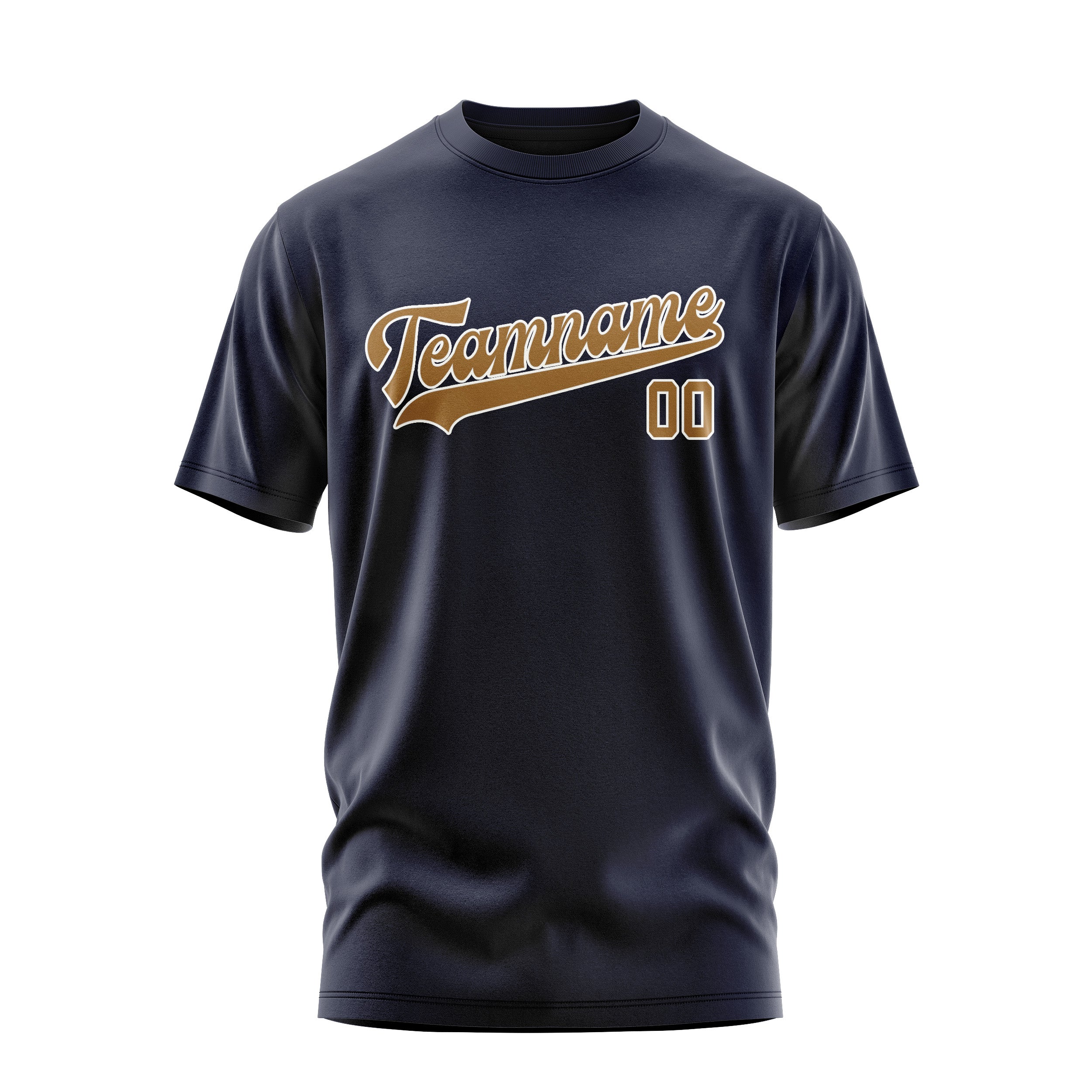 Maßgeschneidertes Stahlblau Khaki T-Shirt