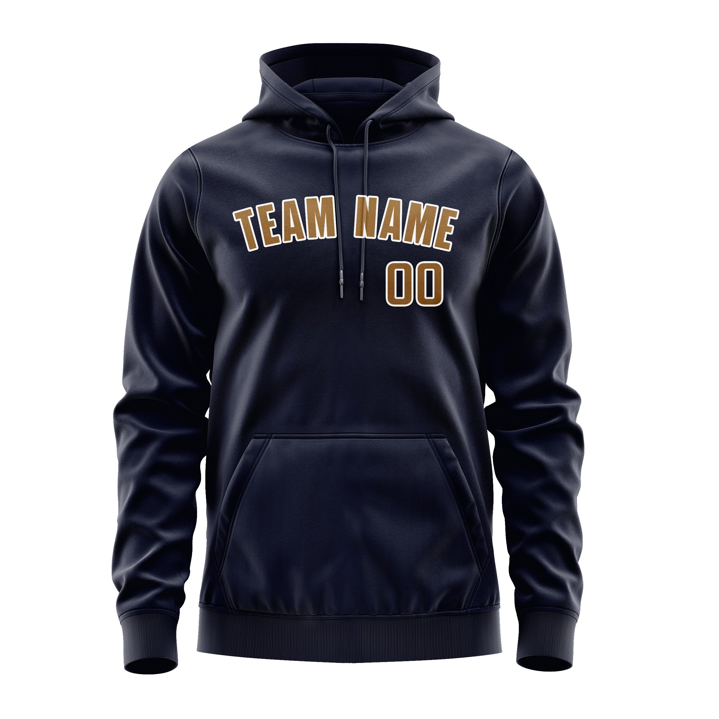 Maßgeschneidertes Stahlblau Khaki Hoodie