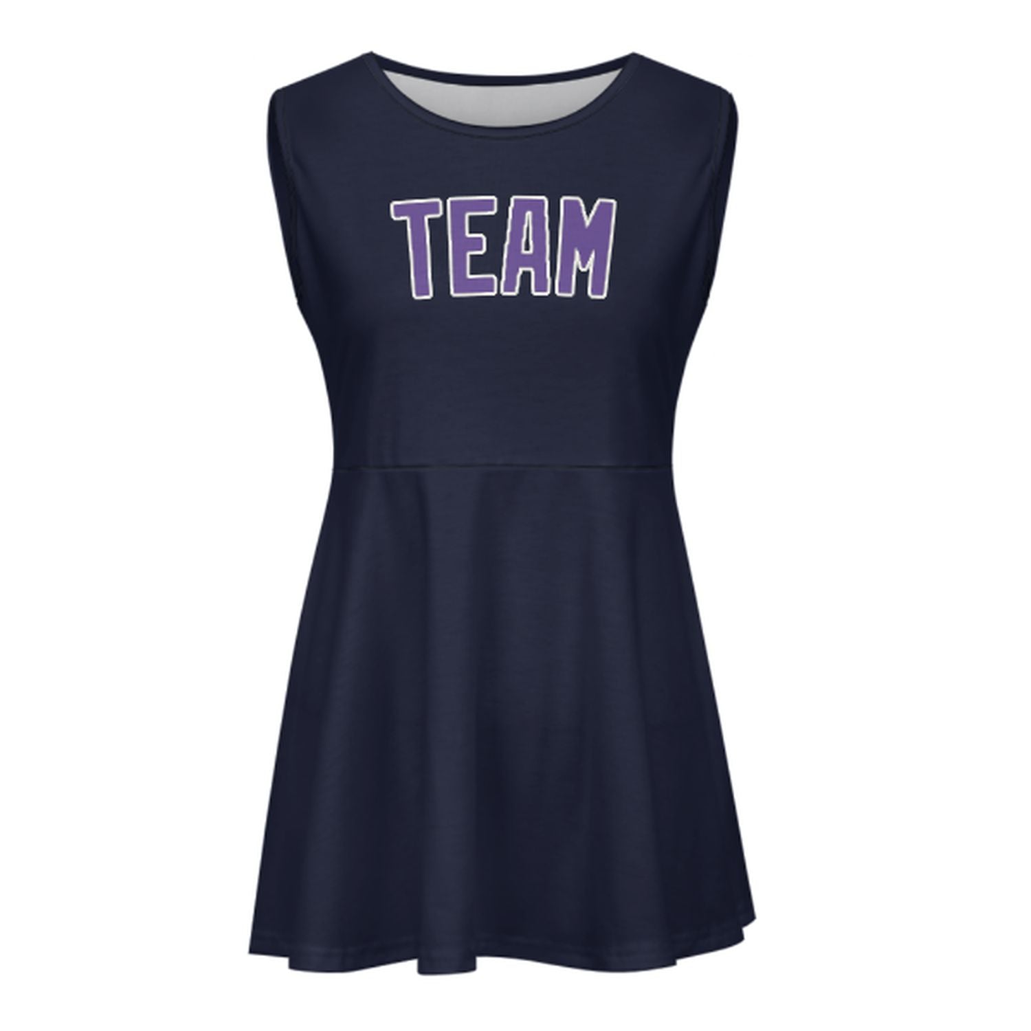 Maßgeschneidertes Stahlblau Lavendel Cheerleader-Kleid
