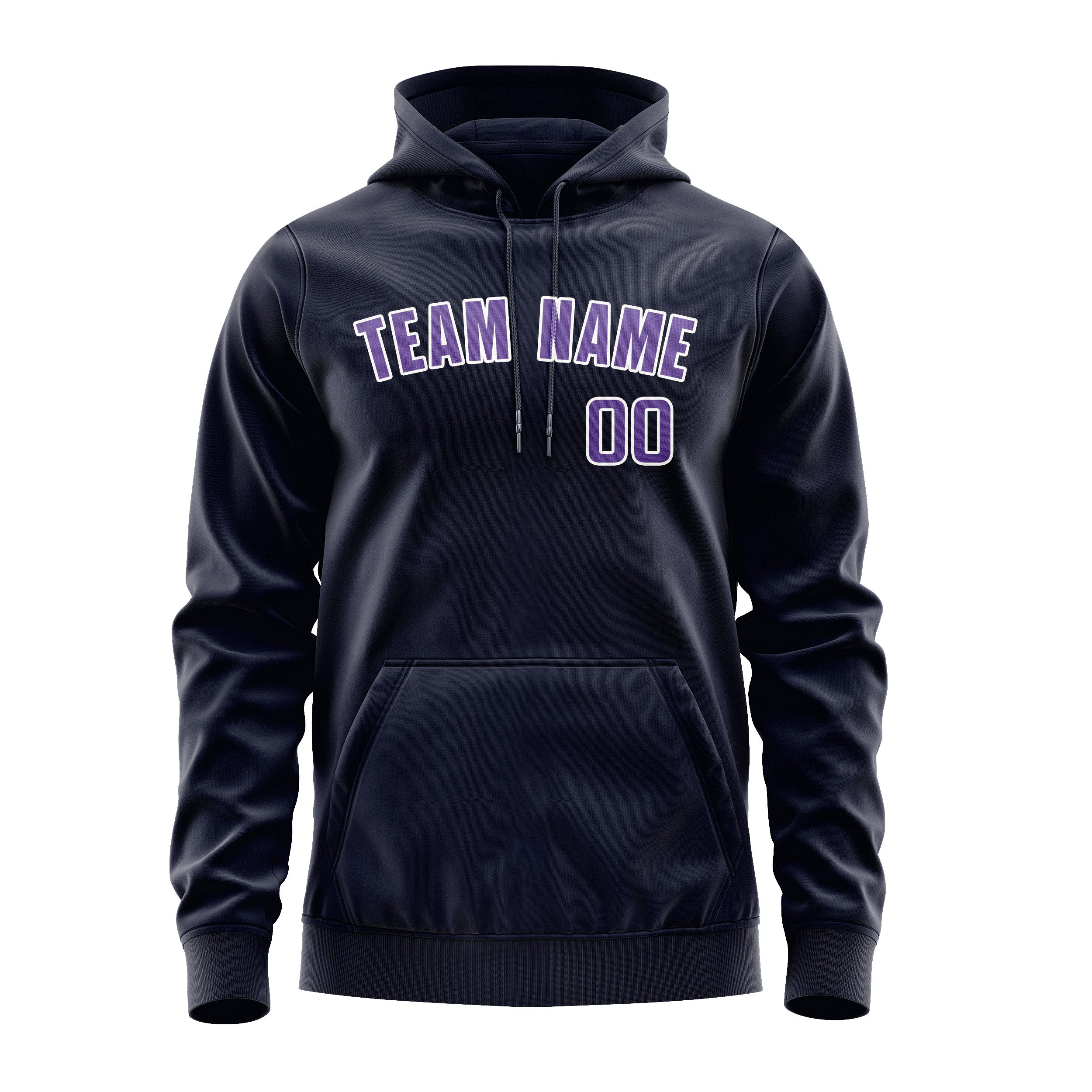 Maßgeschneidertes Stahlblau Lavendel Hoodie