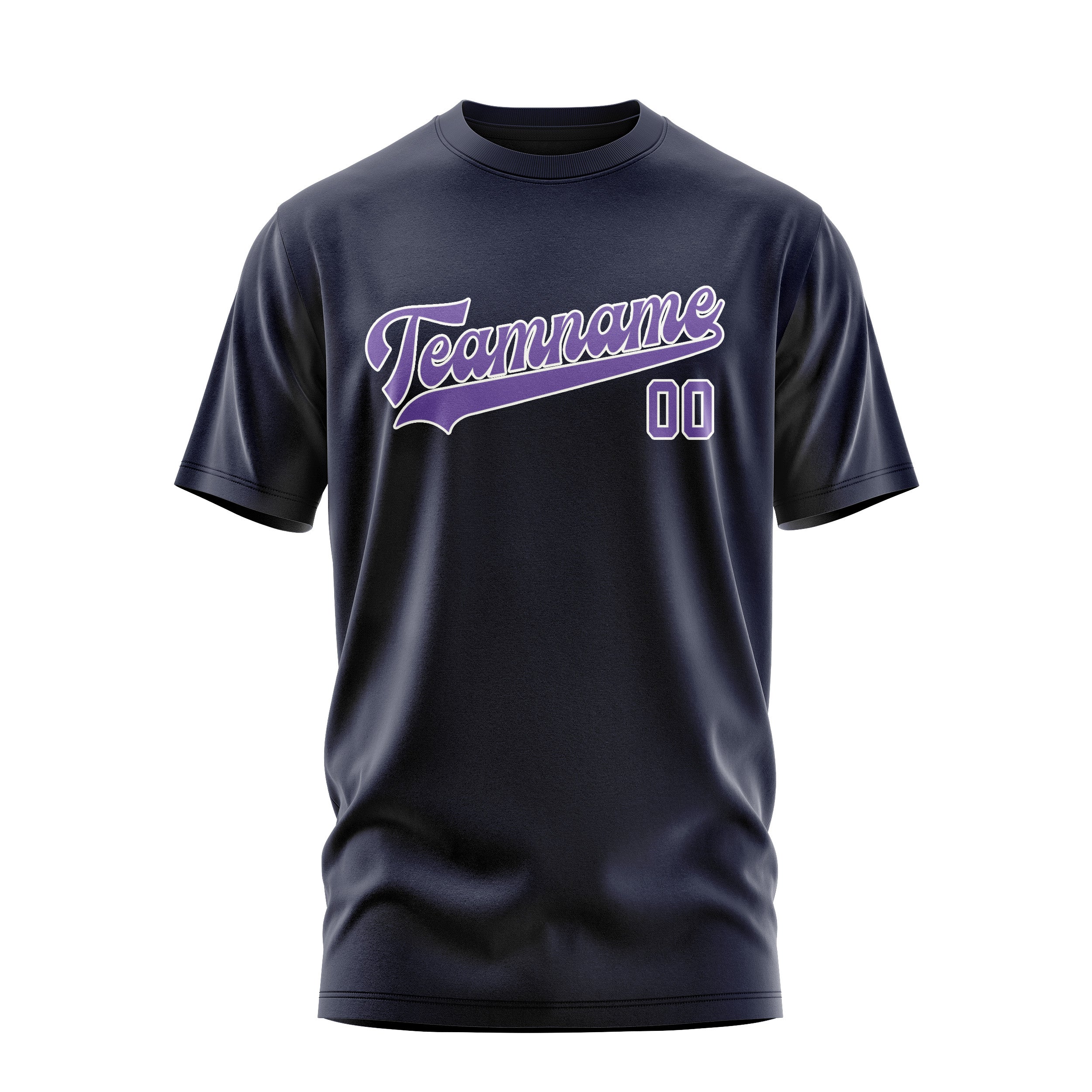 Maßgeschneidertes Stahlblau Lavendel T-Shirt
