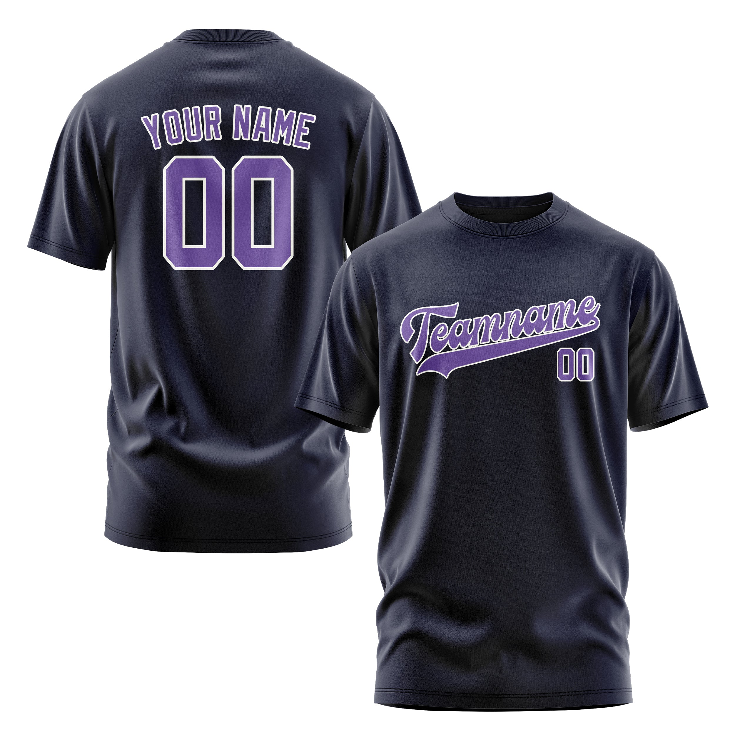 Maßgeschneidertes Stahlblau Lavendel T-Shirt