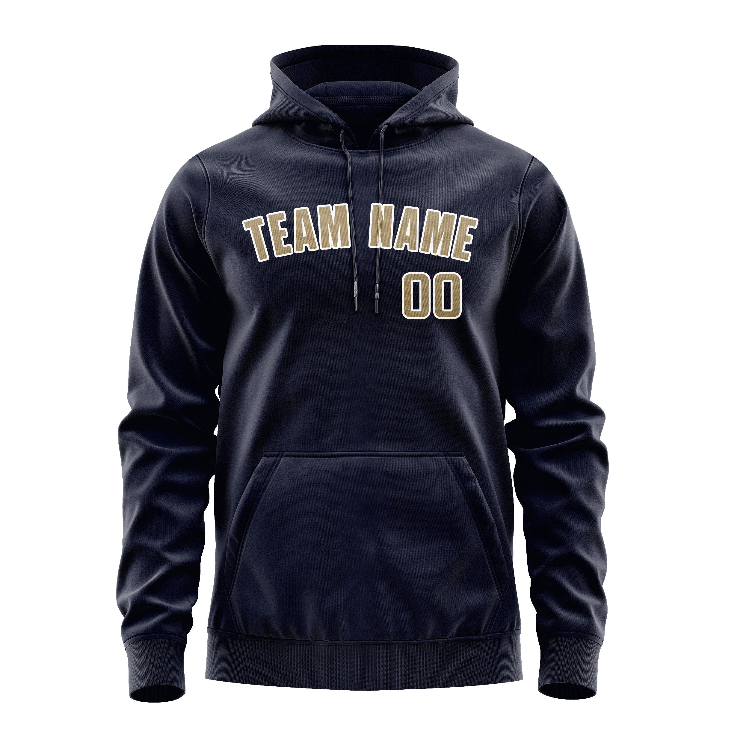 Maßgeschneidertes Stahlblau Hellkhaki Hoodie