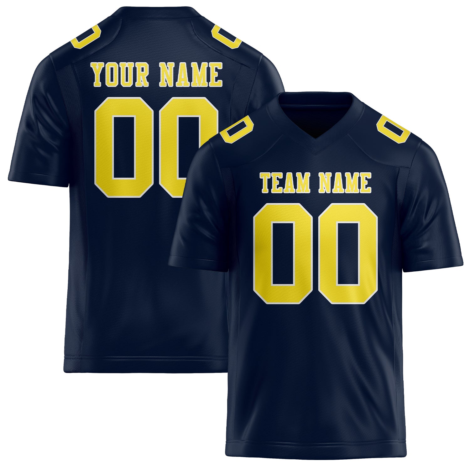 Maßgeschneidertes Professionelles Stahlblau Blassgelb Rugbytrikot