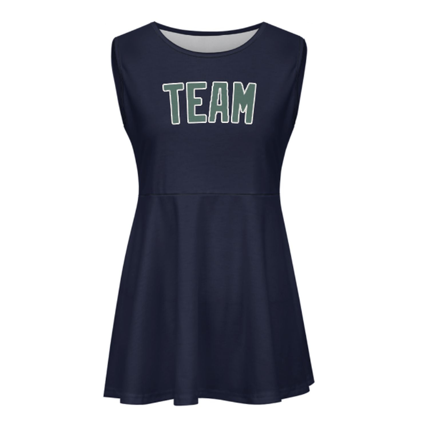 Maßgeschneidertes Stahlblau Blaugrün Cheerleader-Kleid