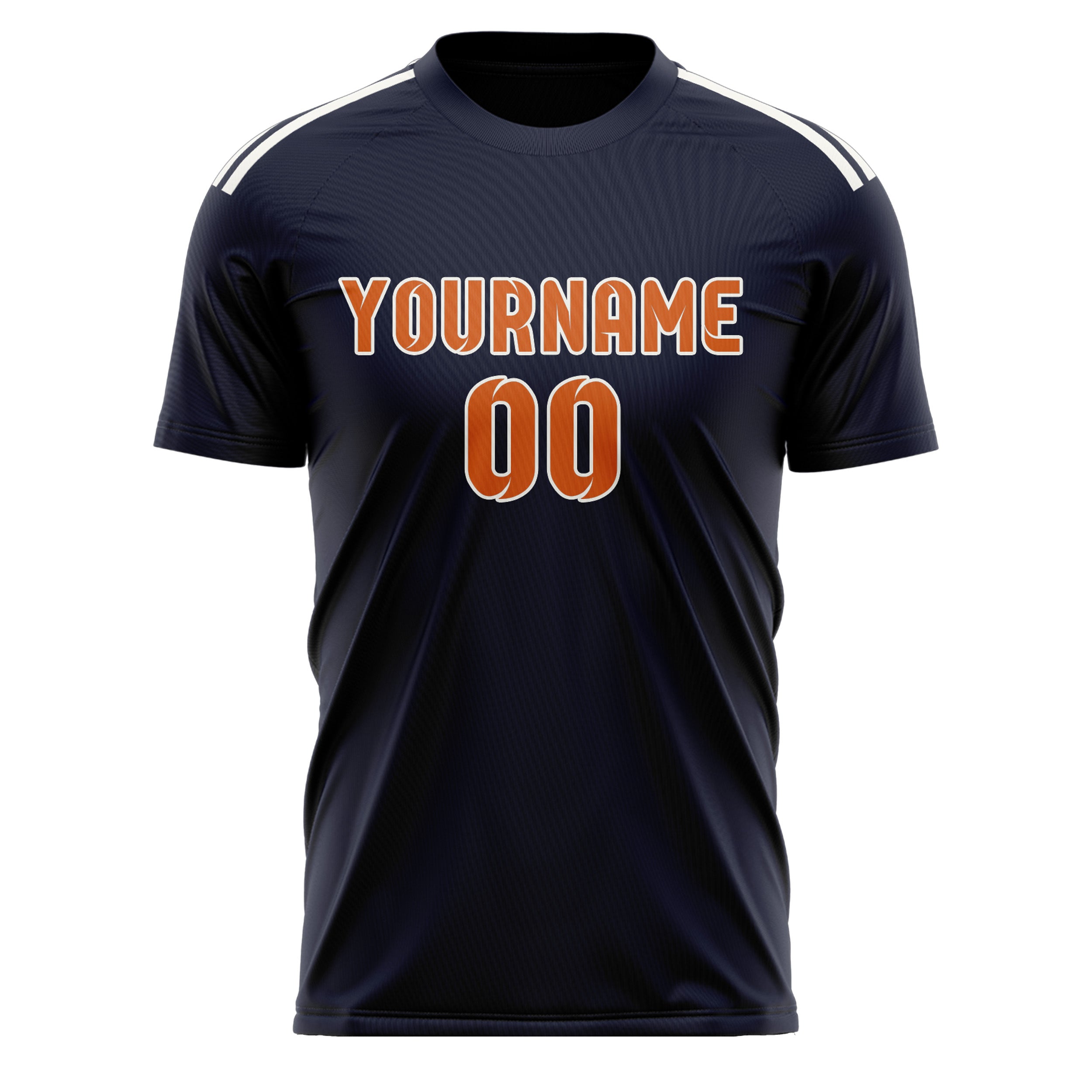 Benutzerdefiniertes Professionelles Stahlblau Orange Fußballtrikot