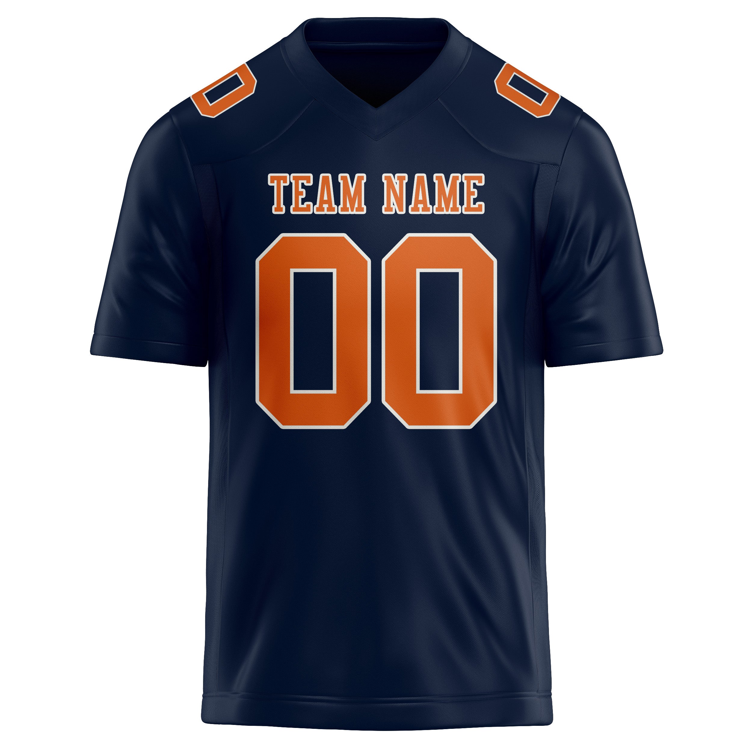 Maßgeschneidertes Professionelles Stahlblau Orange Rugbytrikot