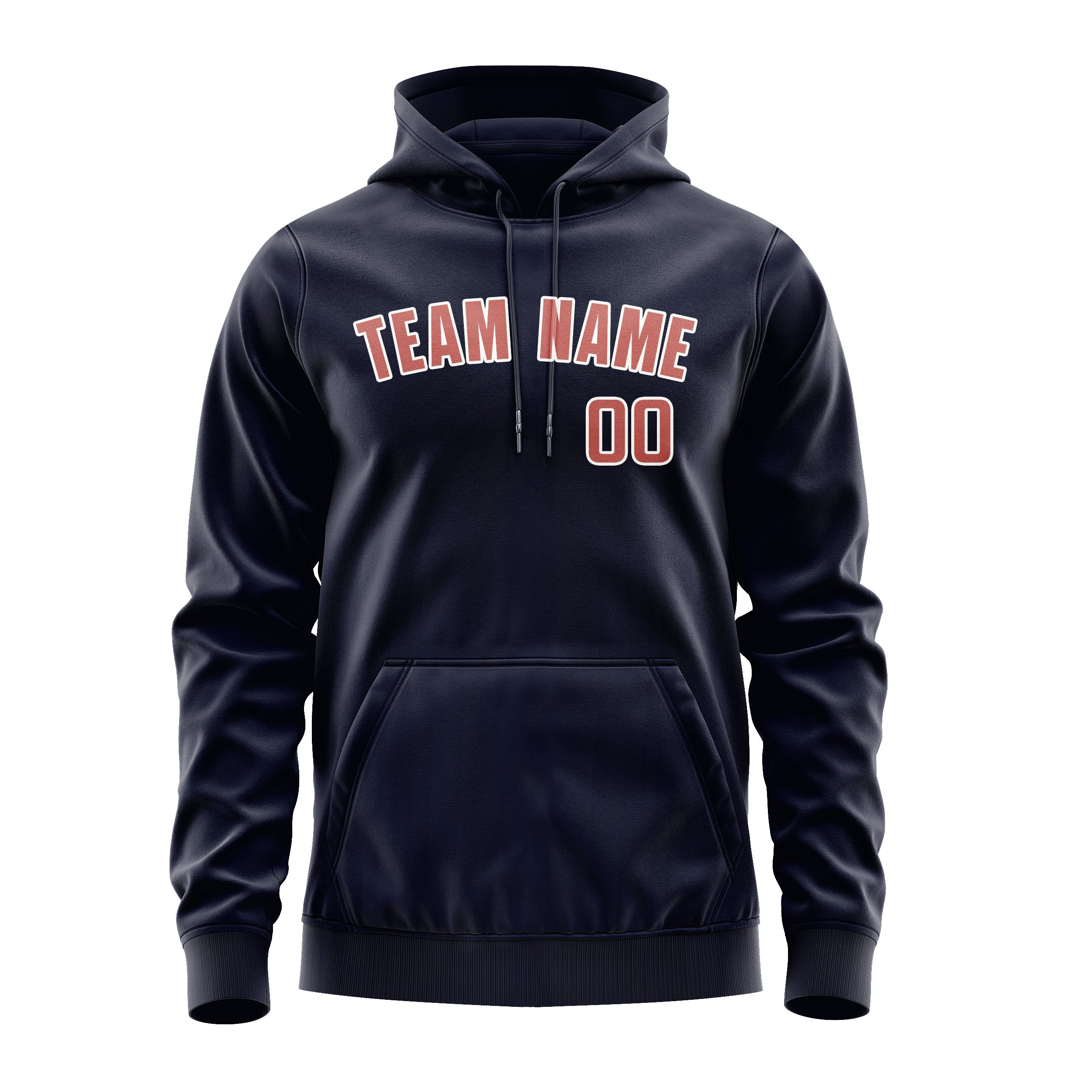 Maßgeschneidertes Stahlblau Kupferrose Hoodie