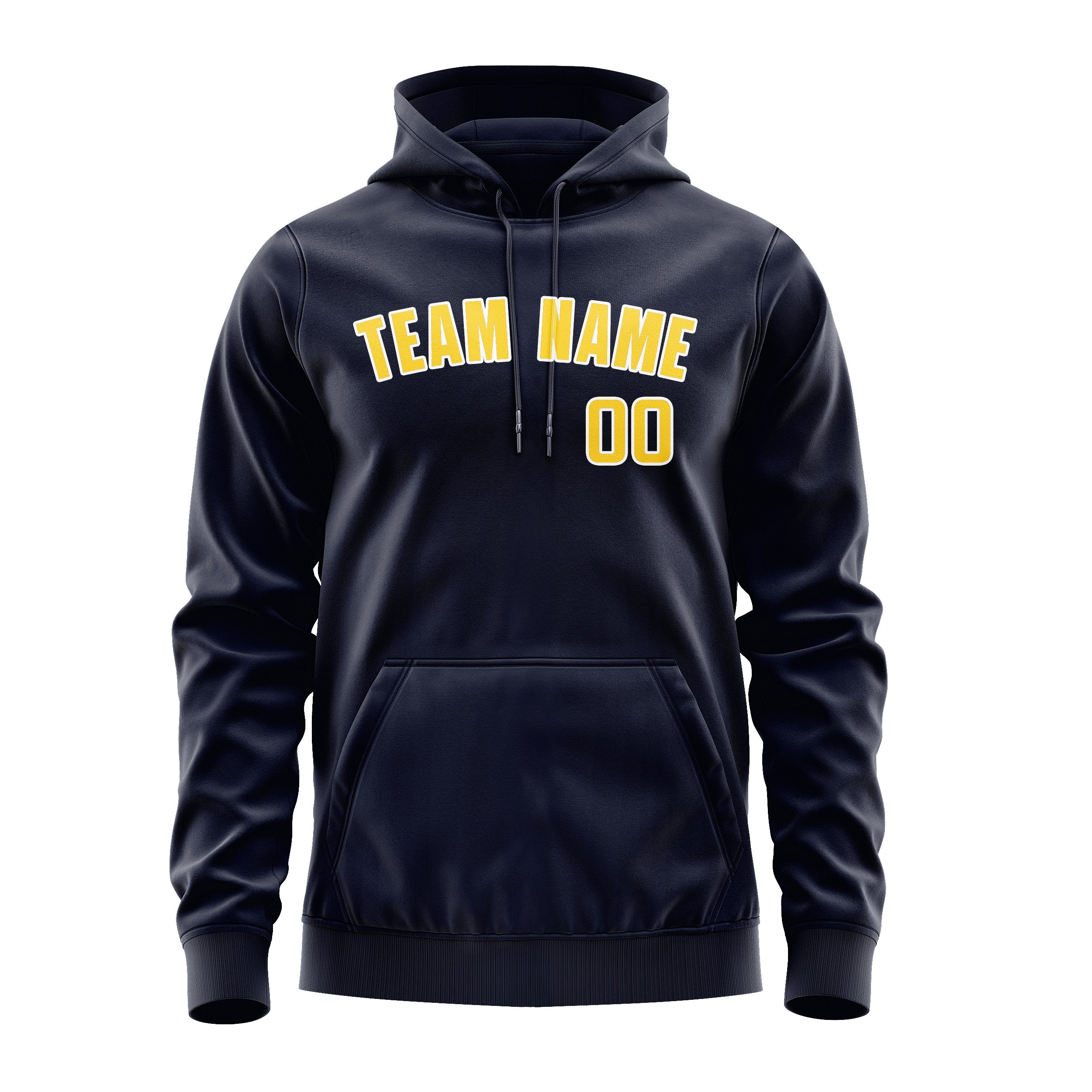Maßgeschneidertes Stahlblau Gold Hoodie