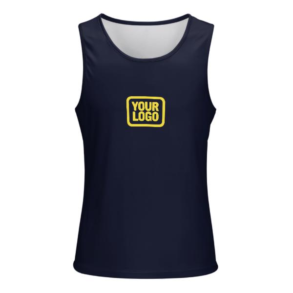 Maßgeschneidertes Stahlblau Blassgelb Herren Tanktop