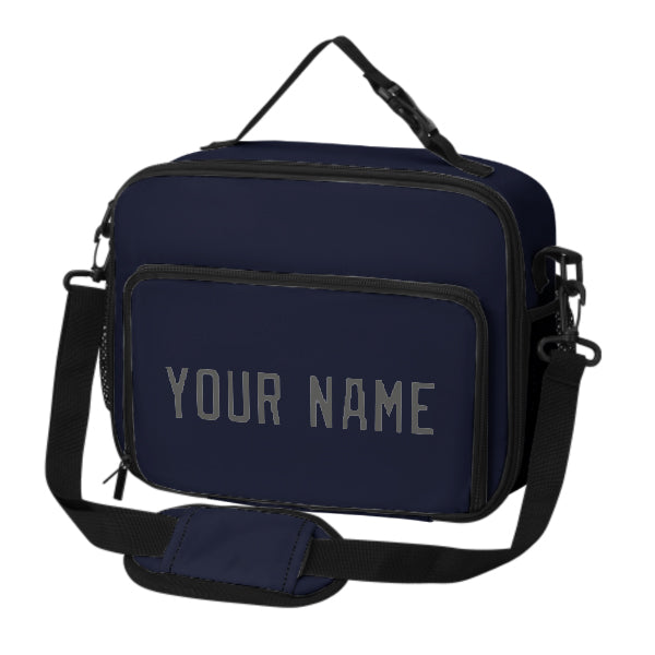 Maßgeschneidertes Stahlblau Dark Grey Lunch-Tasche