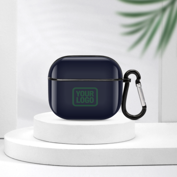 Maßgeschneidertes Stahlblau Moosgrün AirPods-Hülle (3. Generation)