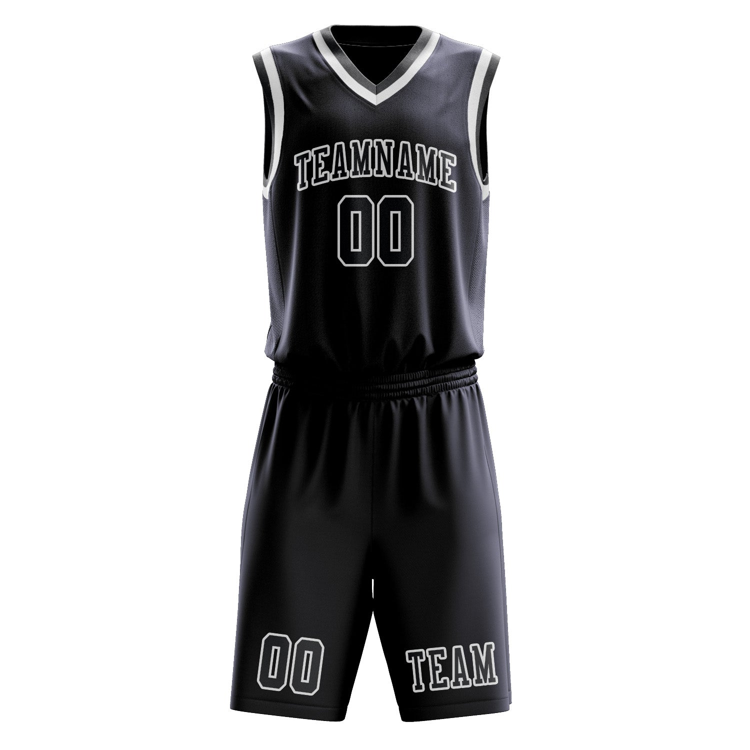 Benutzerdefiniertes Professionelles Stahlblau Dunkelgrau Basketballtrikot-Set