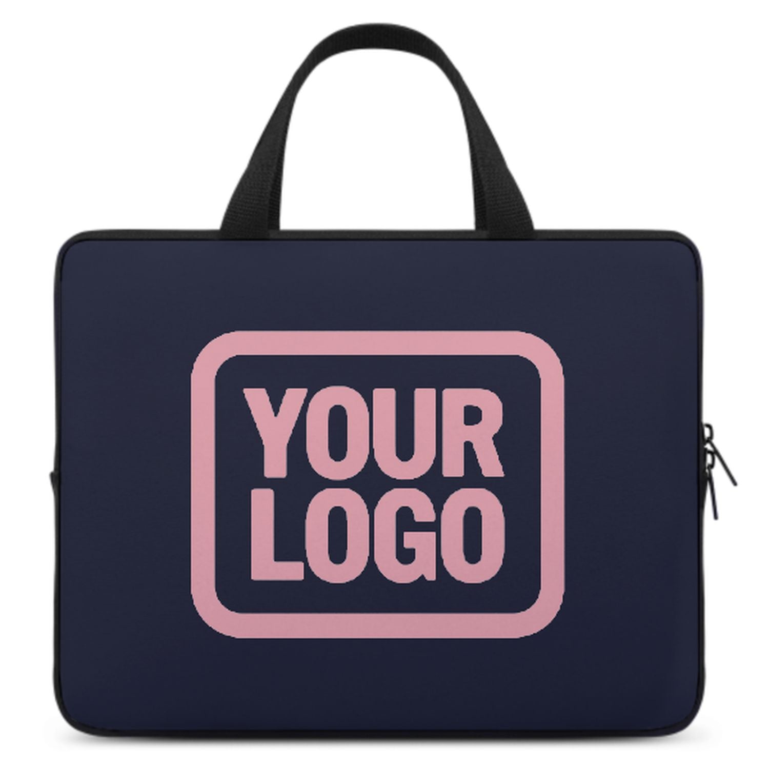 Maßgeschneidertes Stahlblau Light Pink Laptop Tasche