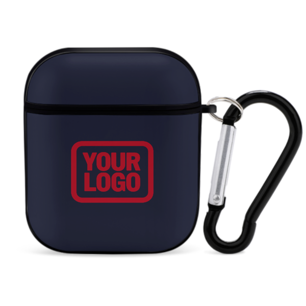 Maßgeschneidertes Stahlblau Rot AirPods-Hülle