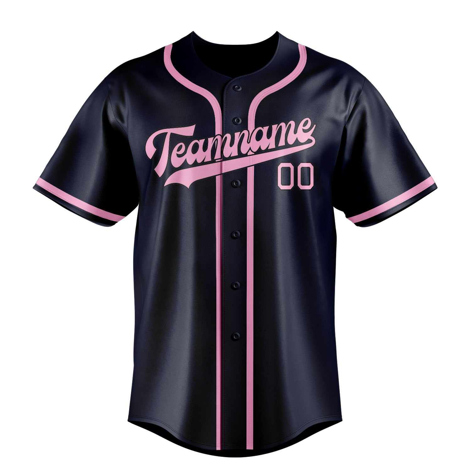 Benutzerdefiniertes Professionelles Stahlblau Rosa Baseballtrikot