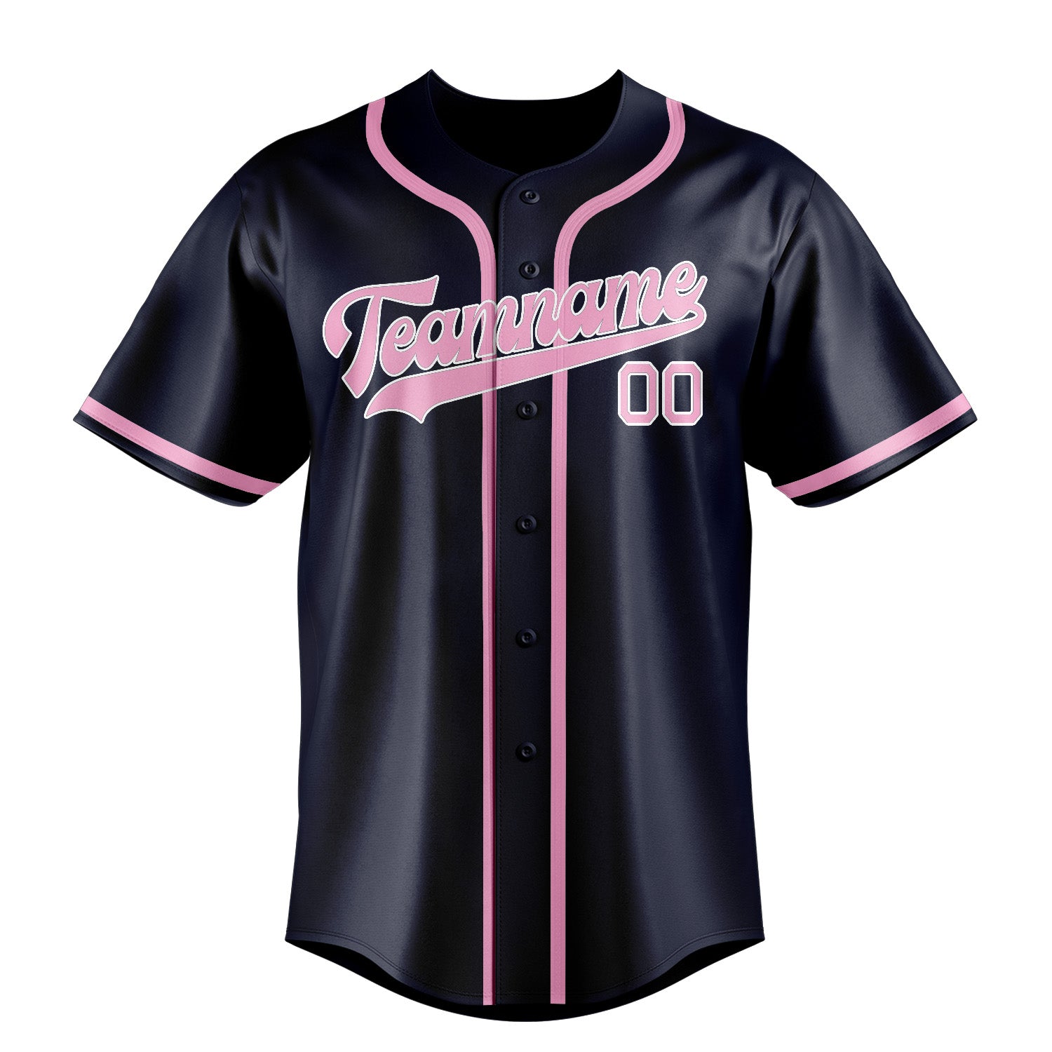 Benutzerdefiniertes Professionelles Stahlblau Rosa Baseballtrikot