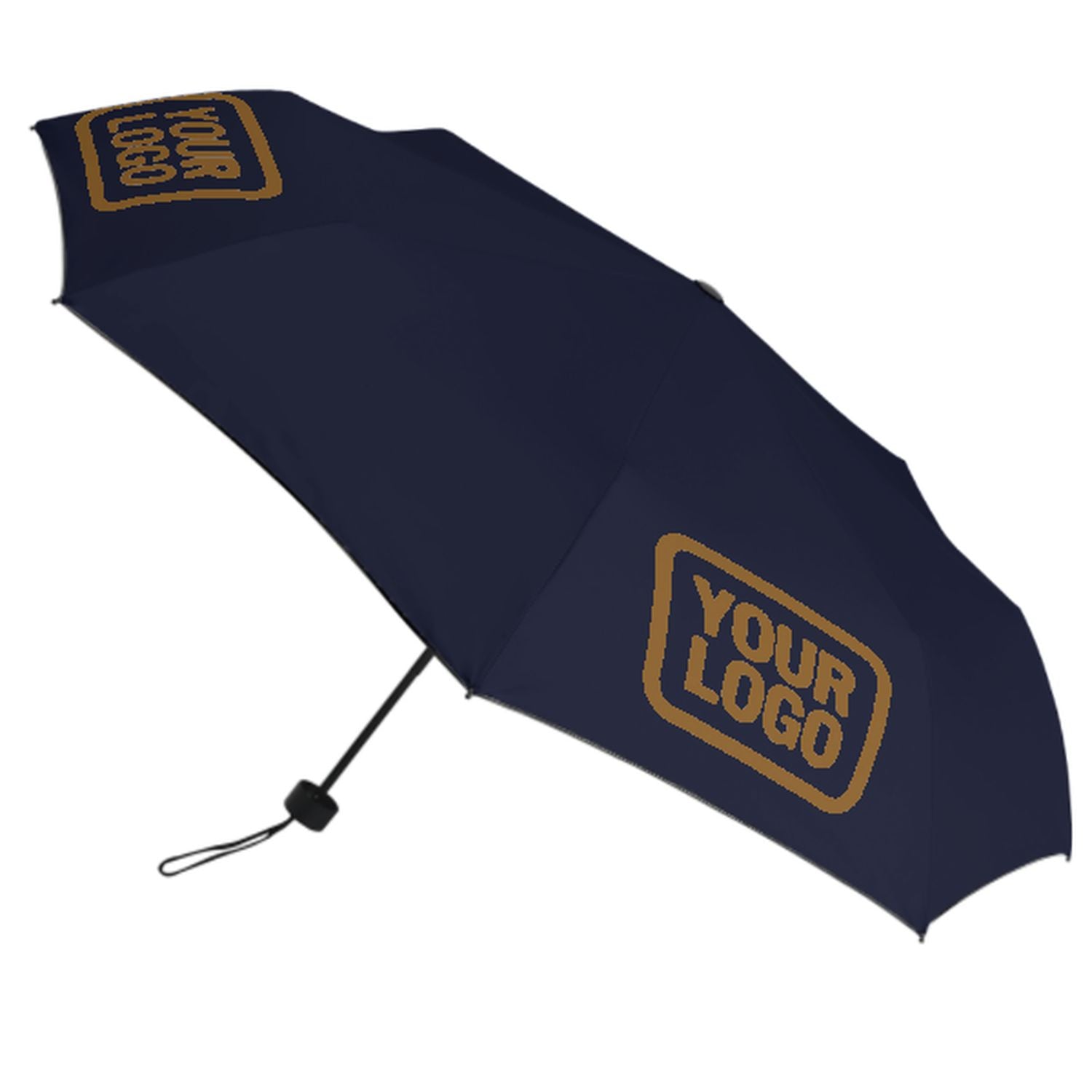 Maßgeschneidertes Stahlblau Khaki Automatik-Regenschirm