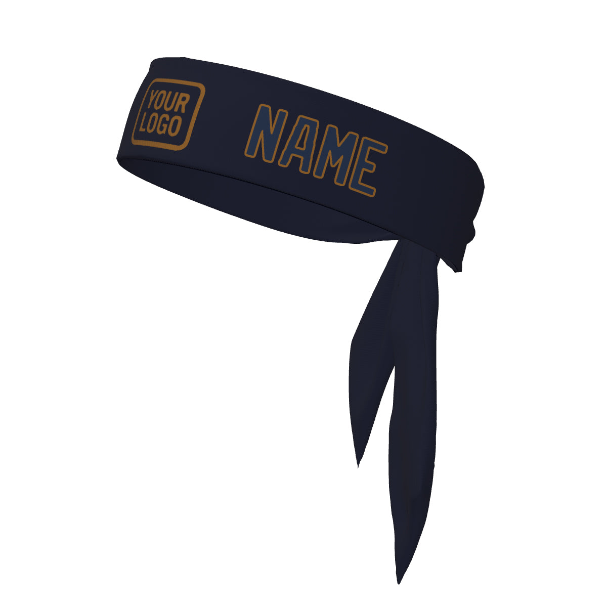 Maßgeschneidertes Stahlblau Marineblau Stirnband