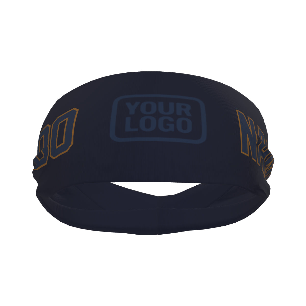 Maßgeschneidertes Stahlblau Marineblau Sport Stirnband