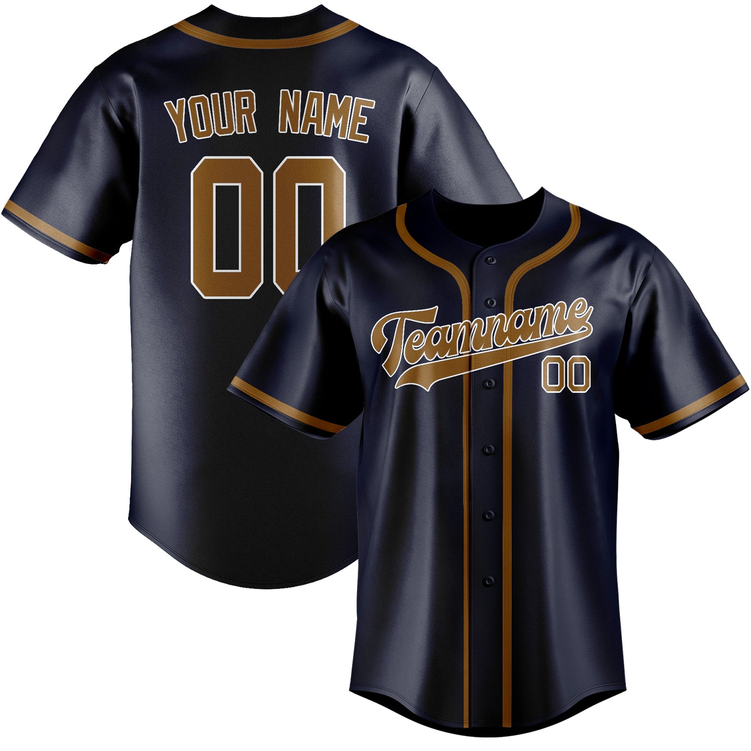 Benutzerdefiniertes Professionelles Stahlblau Khaki Baseballtrikot