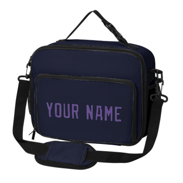 Maßgeschneidertes Stahlblau Light Purple Lunch-Tasche