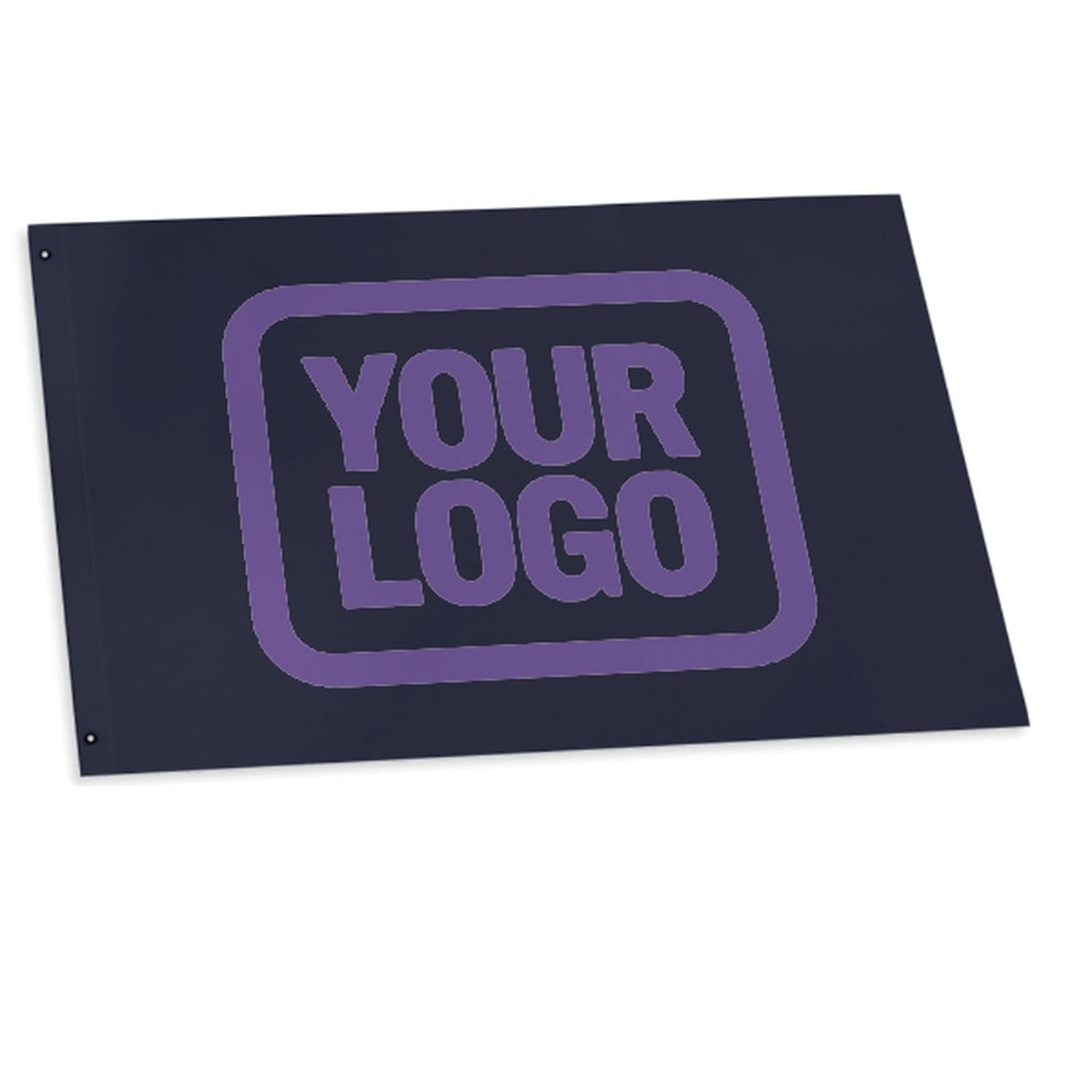 Bandiera personalizzata blu acciaio lavanda