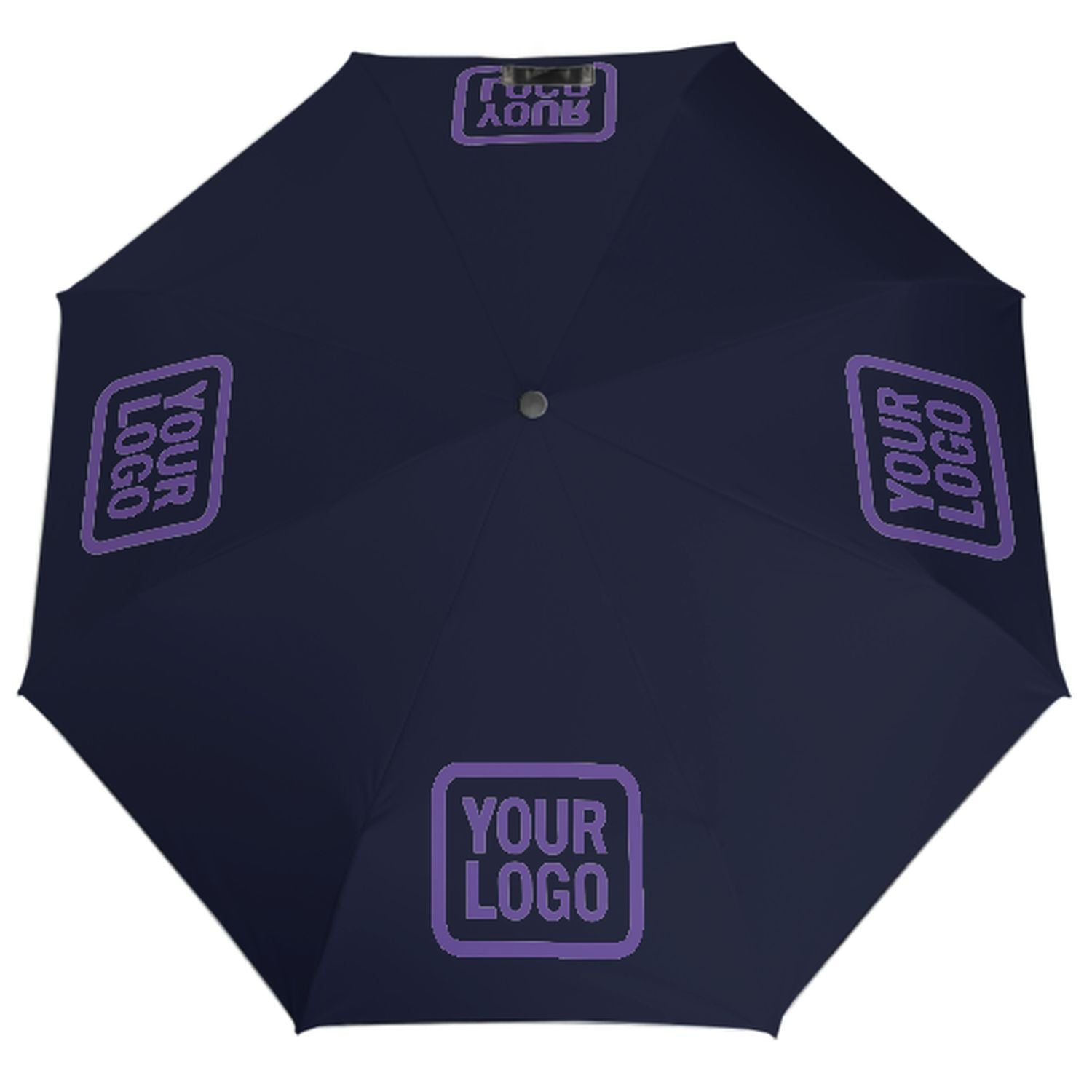 Maßgeschneidertes Stahlblau Lavendel Automatik-Regenschirm